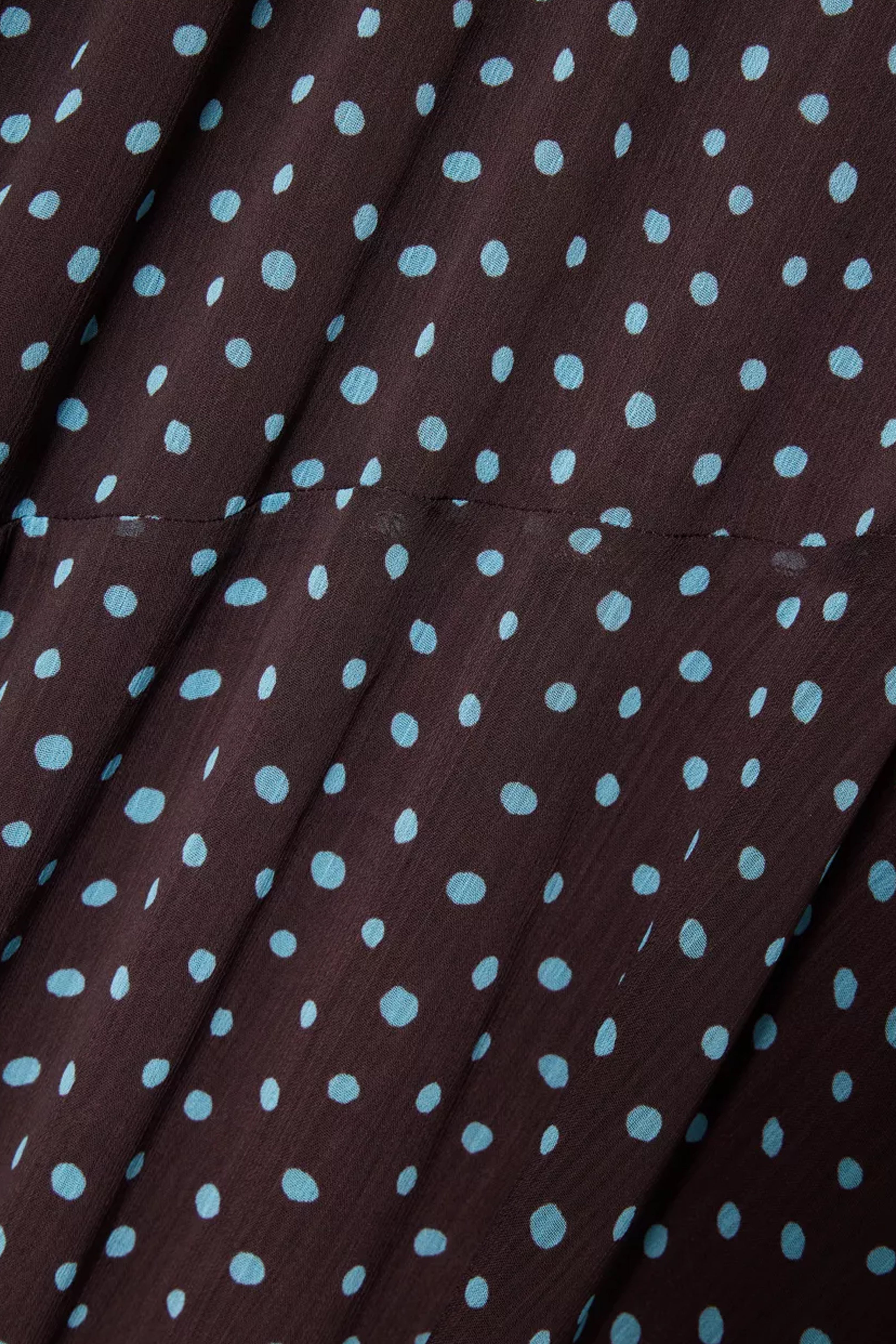 Alma Polka Dot Chiffon Asymmetric Maxi Skirt