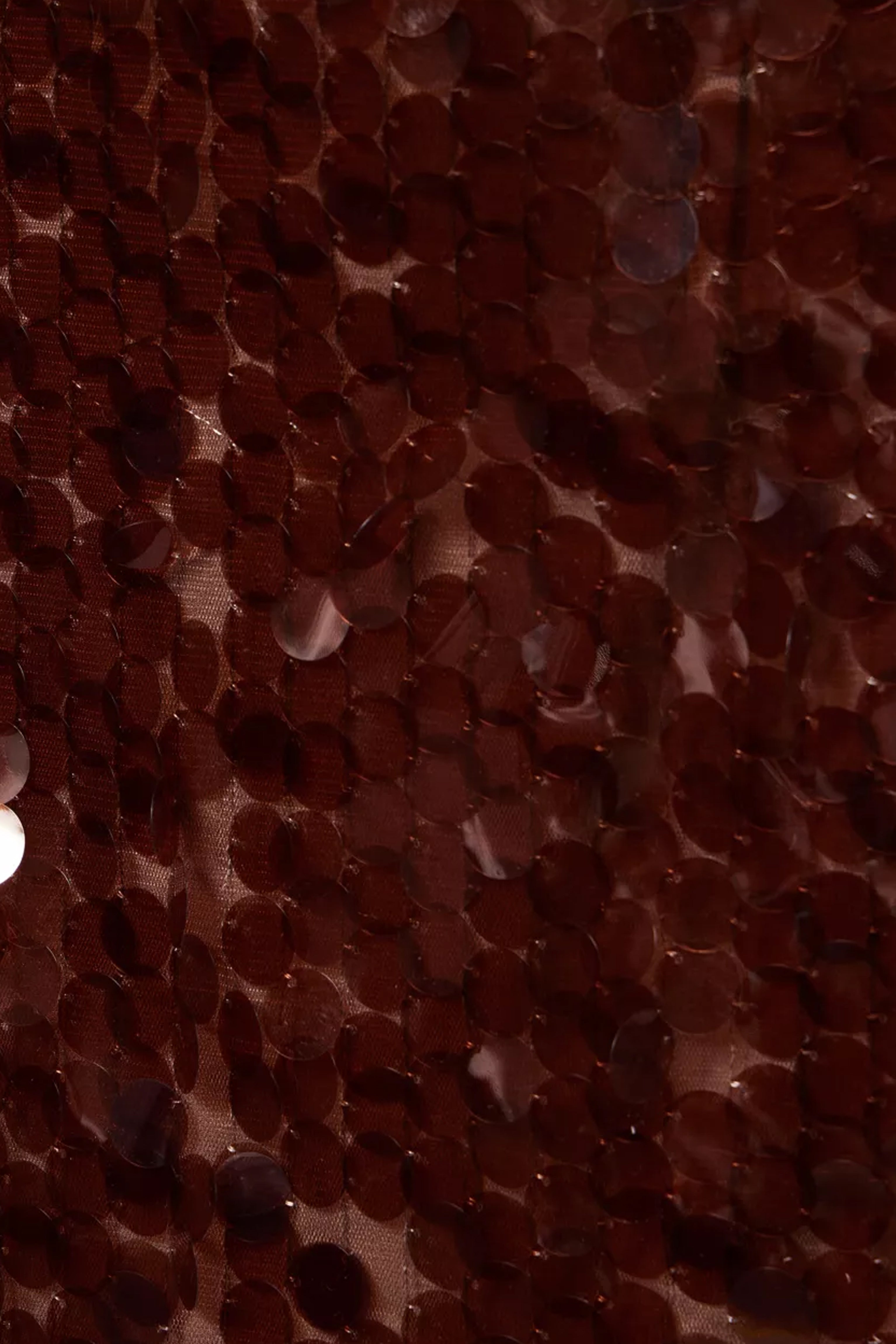 Gloria Brown Disc Sequin Mini Skirt