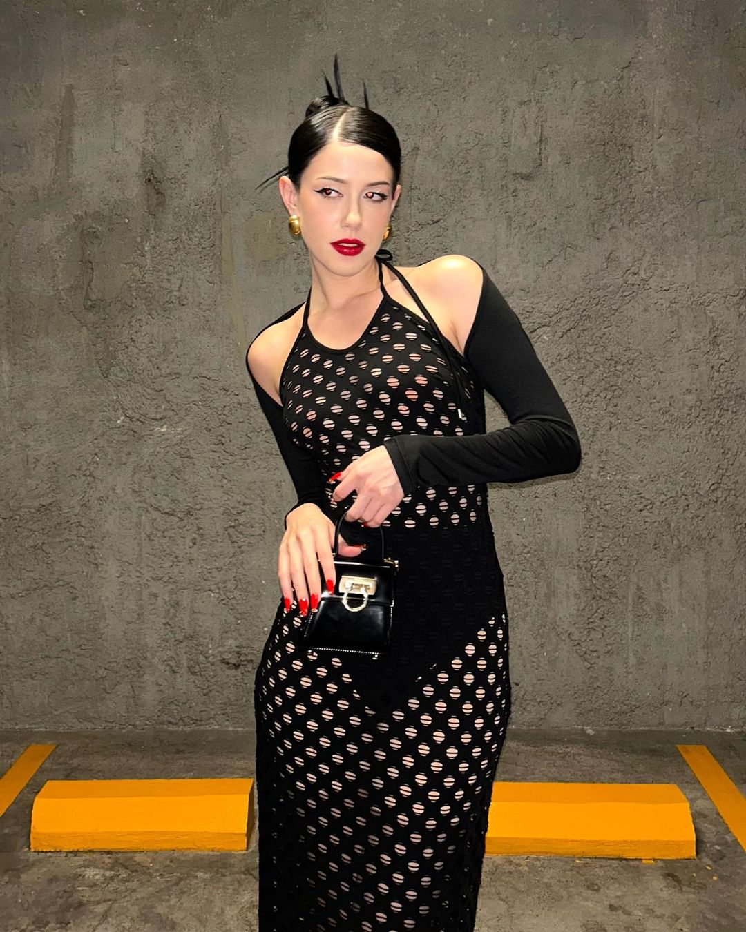 Simone Black Crochet Maxi Dress | AmyLynn