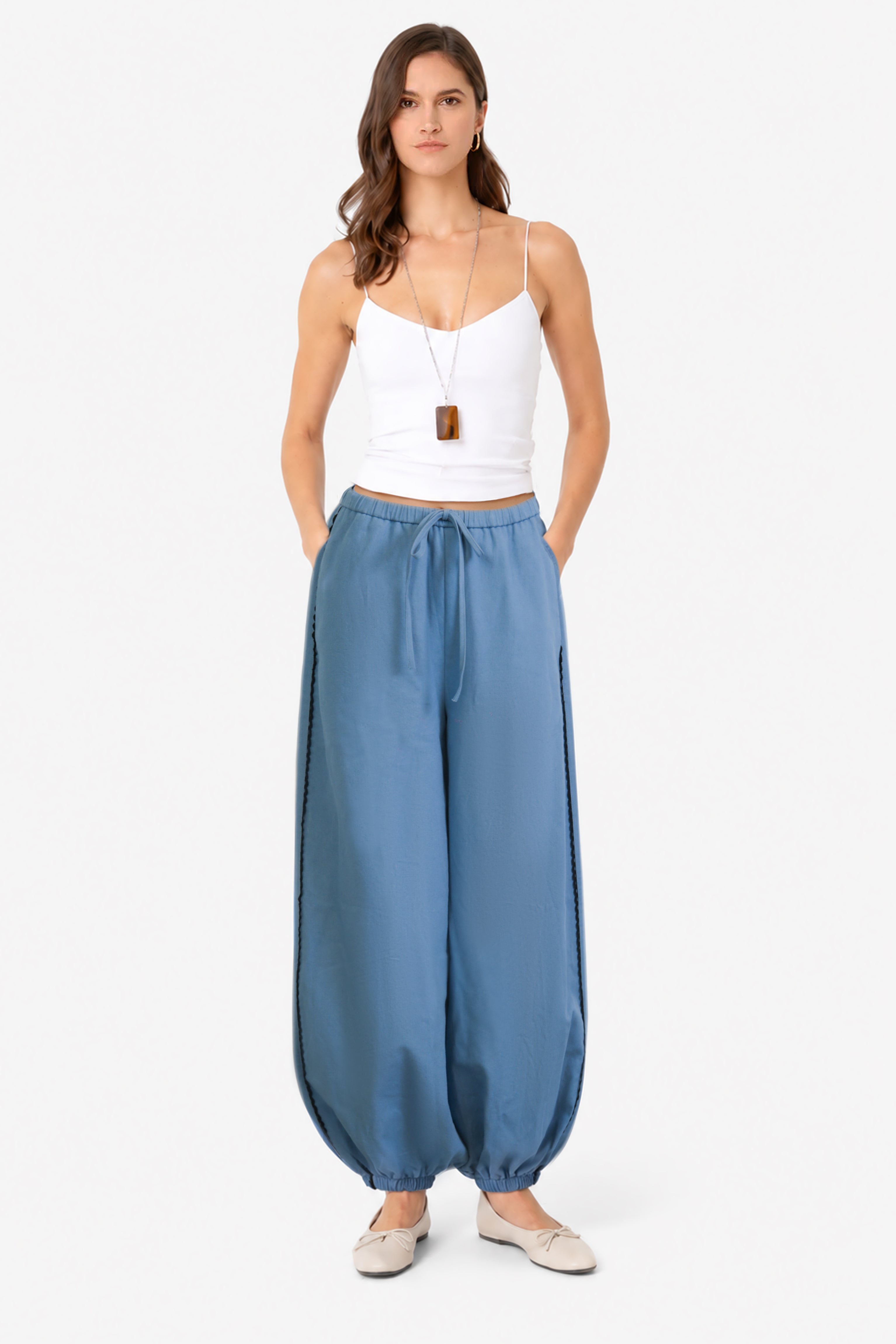 Miami Balloon Trousers - Denim Blue