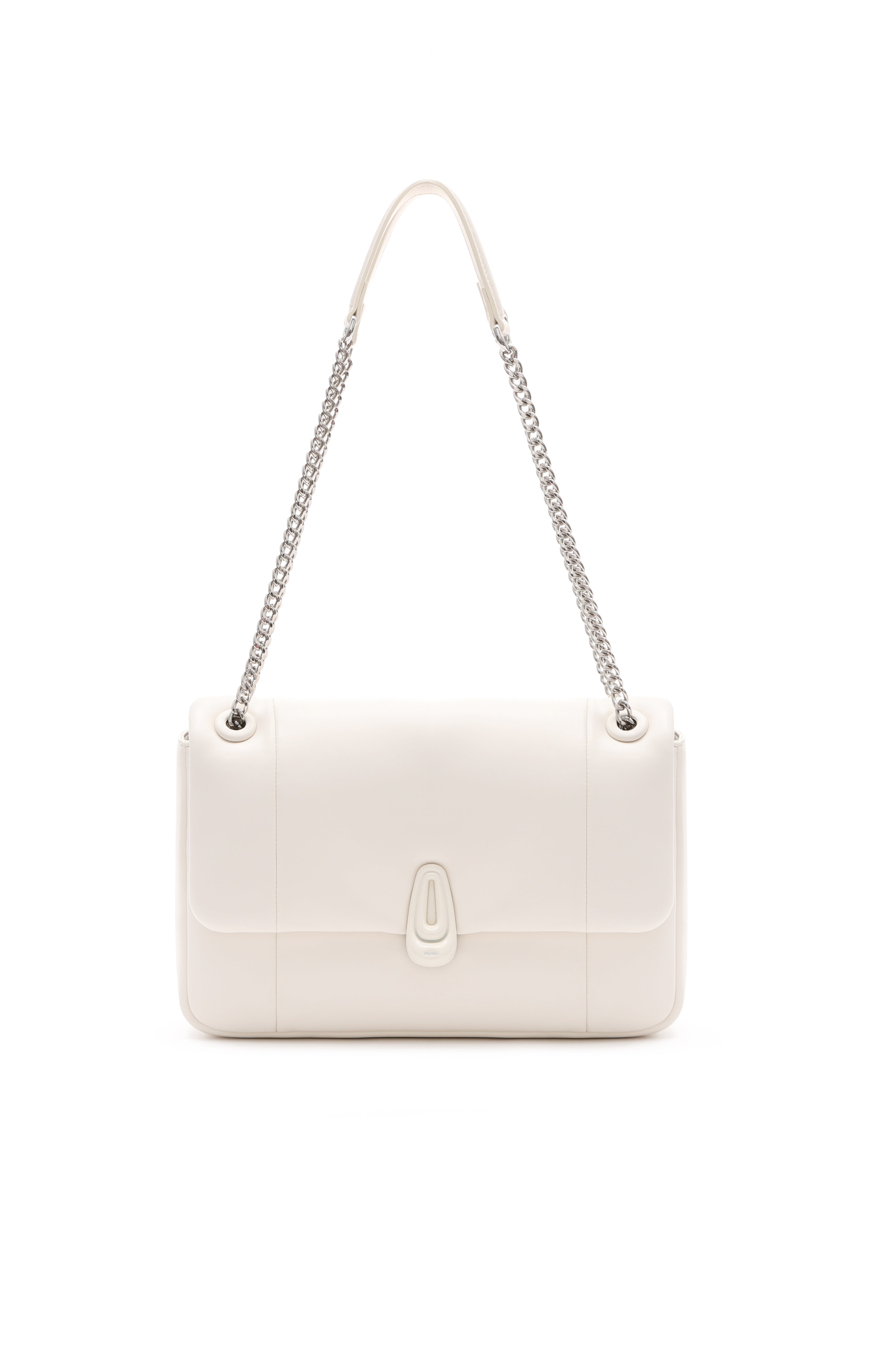 Dallas White Square Chain Bag