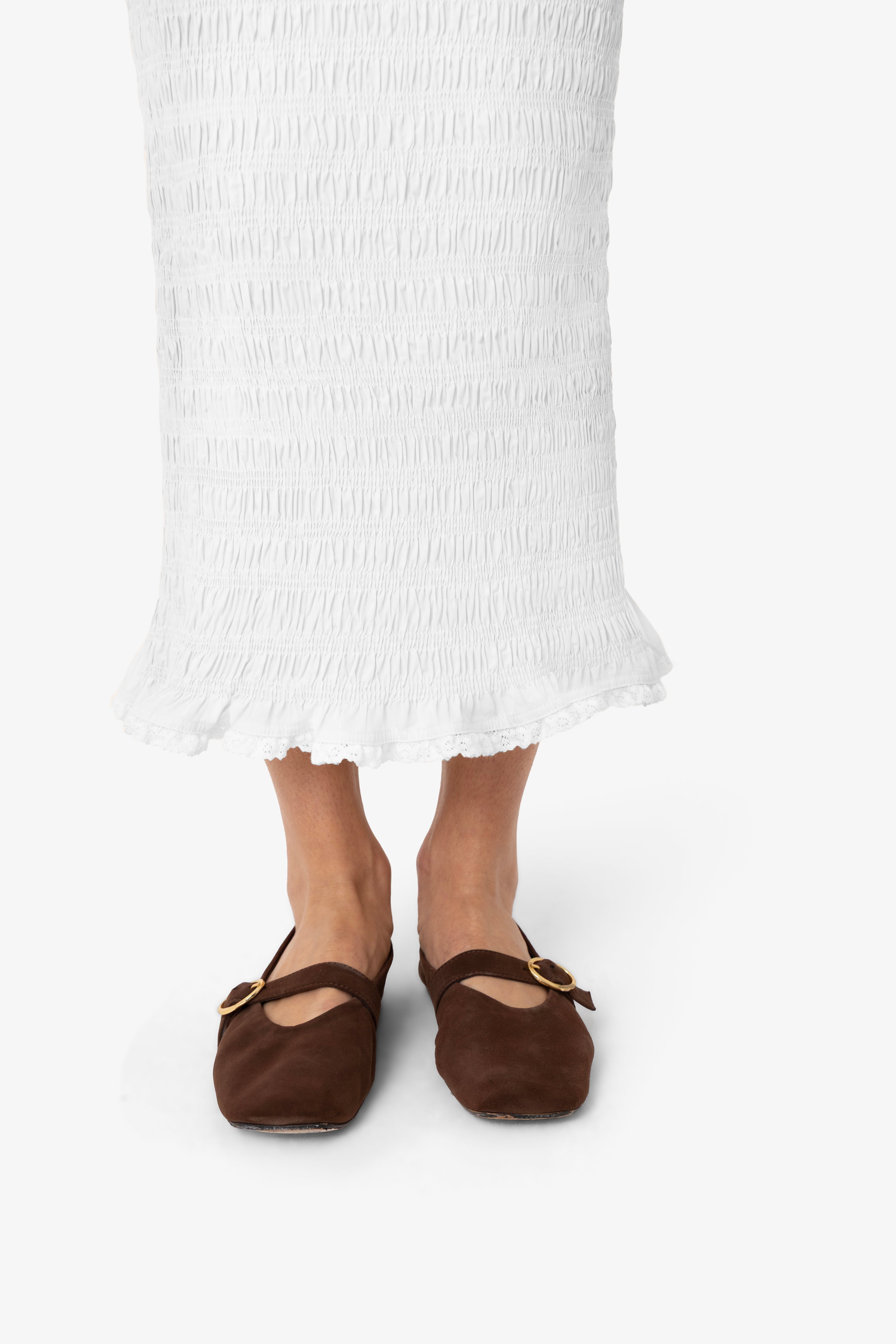 Chelsea Cotton Ivory Maxi Skirt