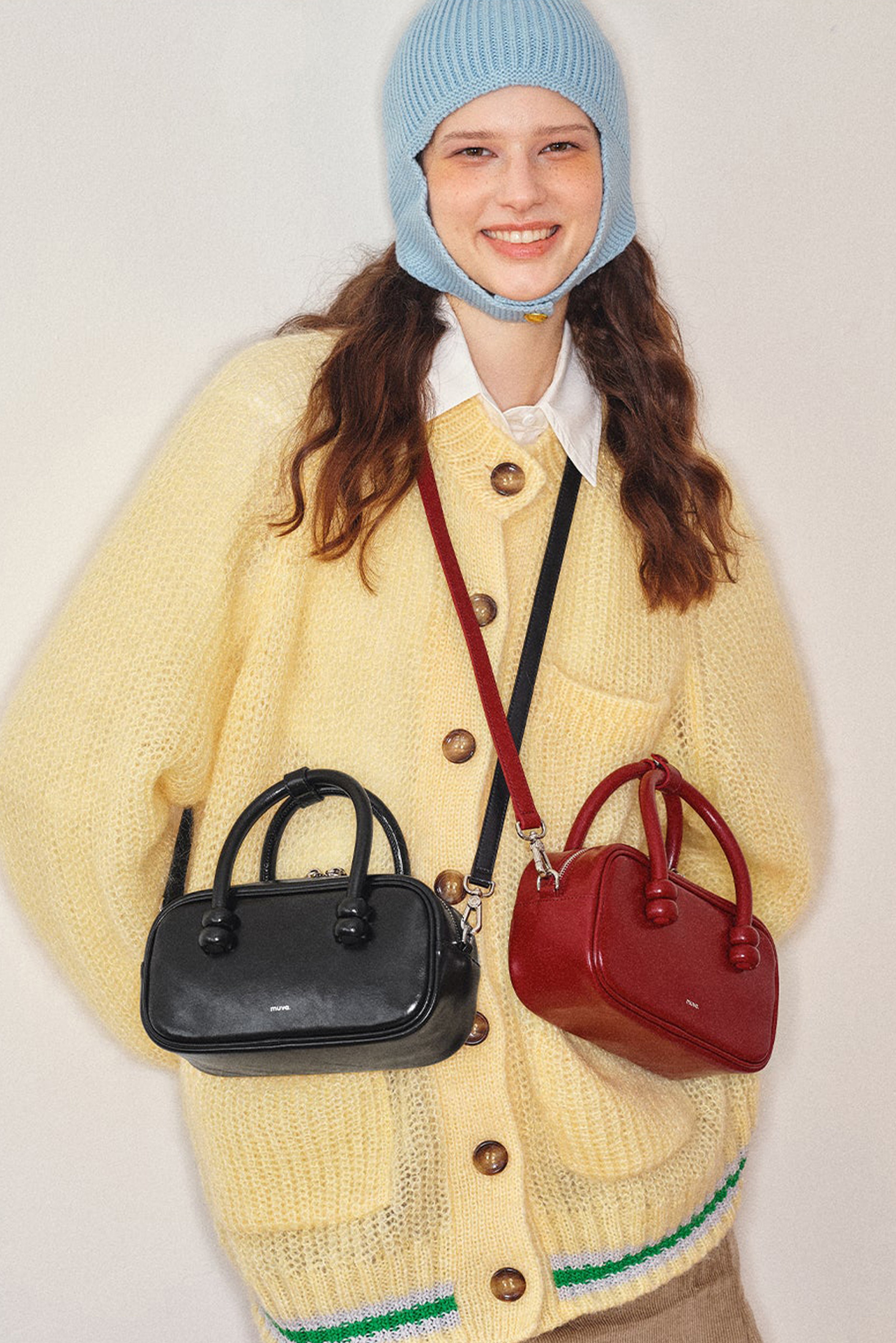Boston Red Leather Crossbody Rectangle Bag