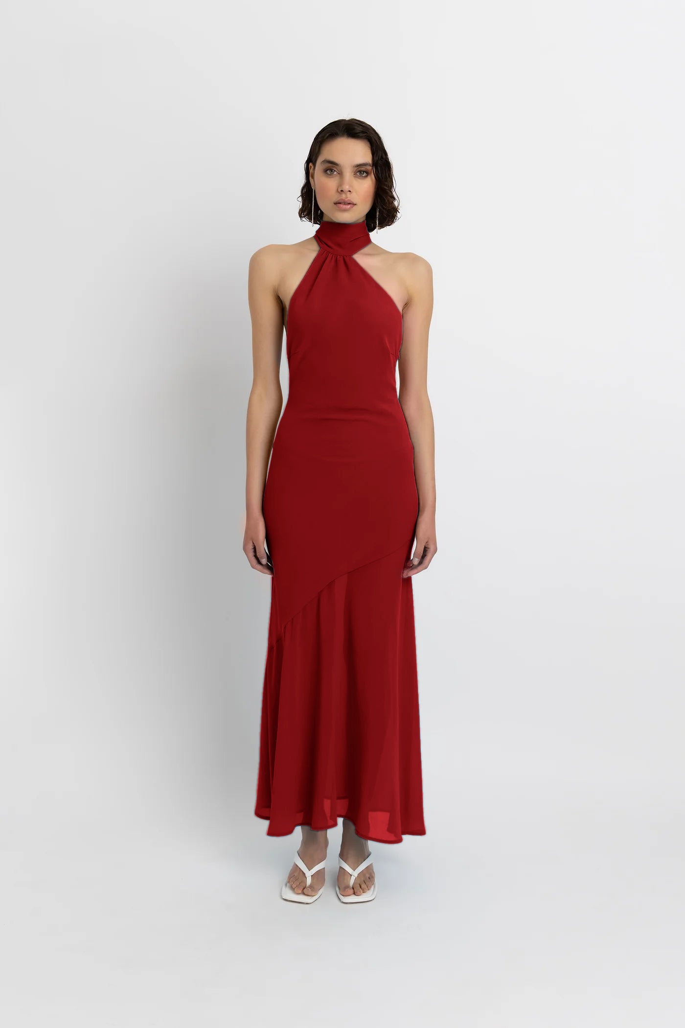 Baia Burgundy Halterneck Maxi Dress