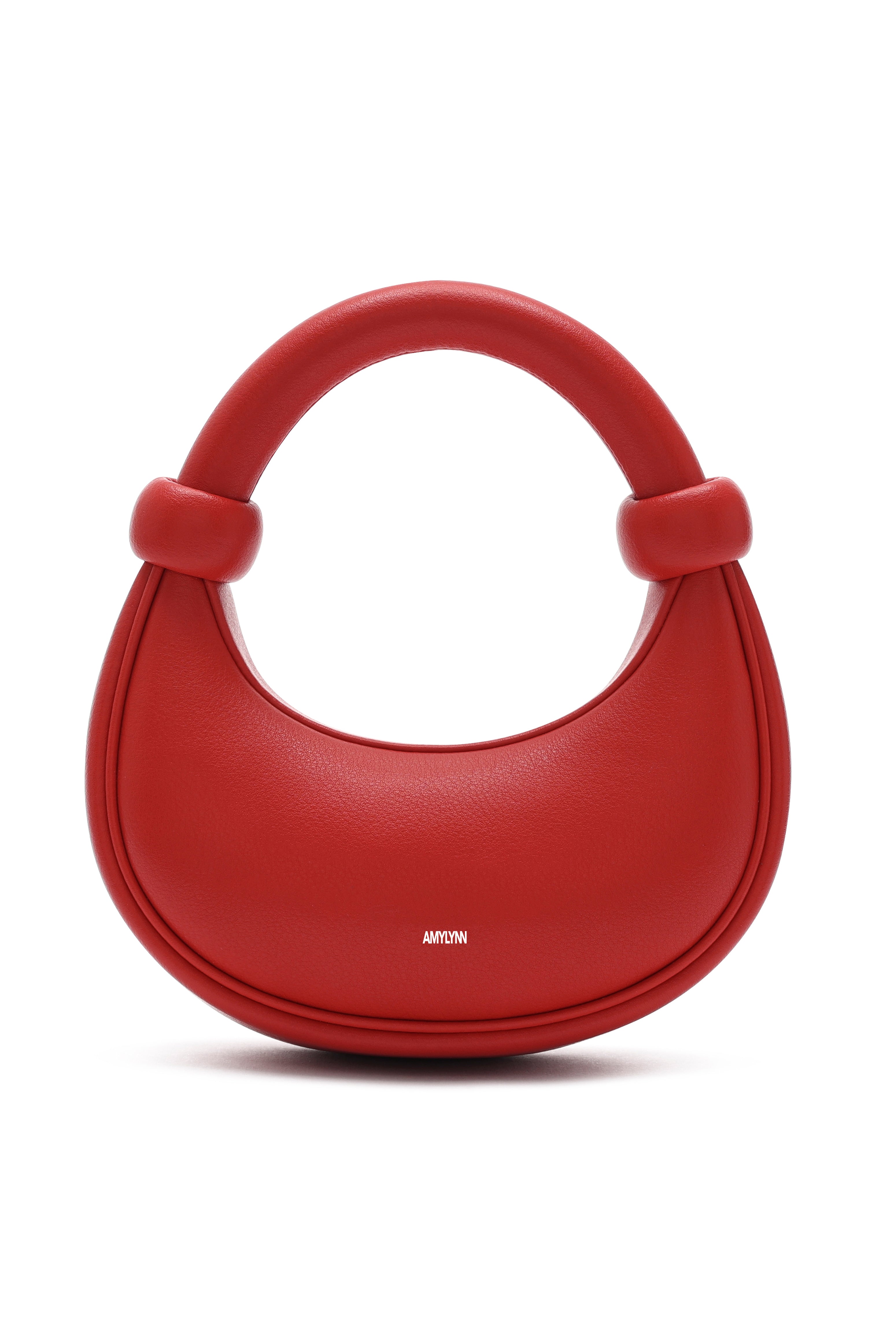 Kyoto Red Leather Crossbody Crescent Bag