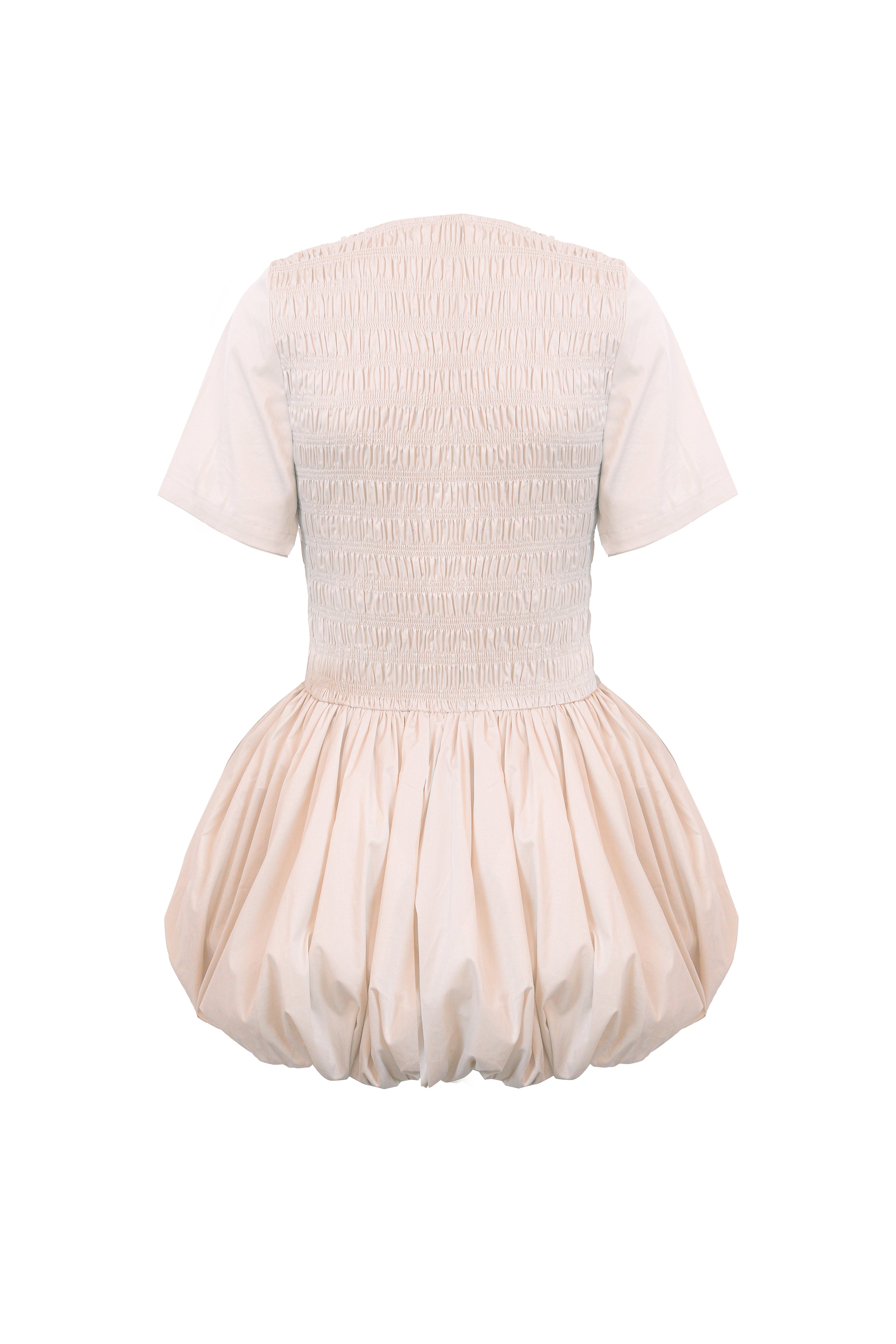 Eleanor Milk Puffball Mini Dress