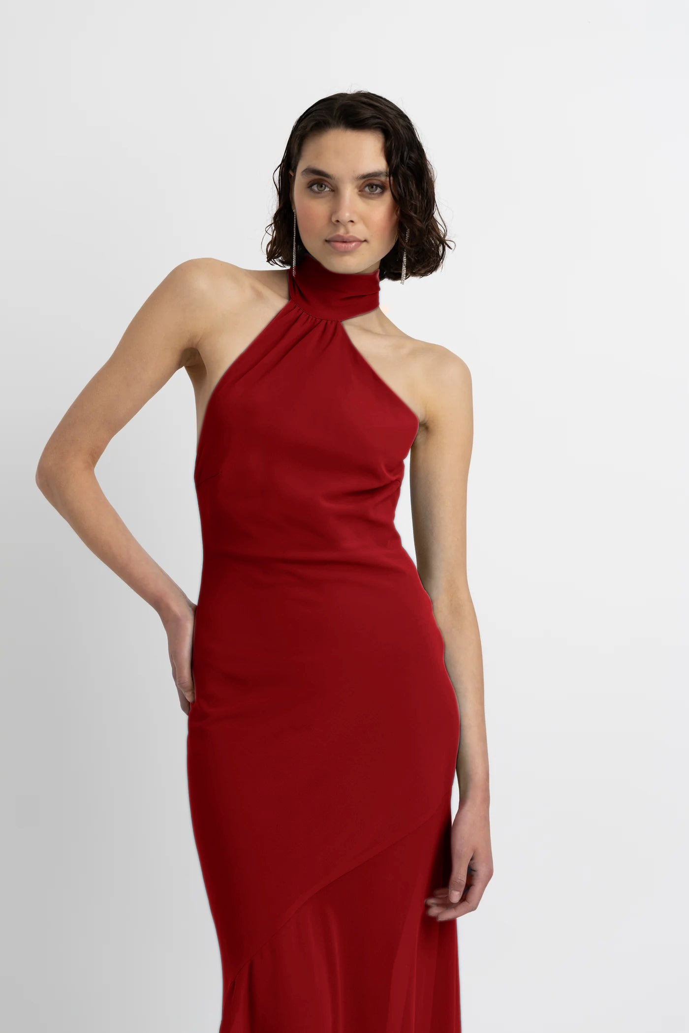 Baia Burgundy Halterneck Maxi Dress