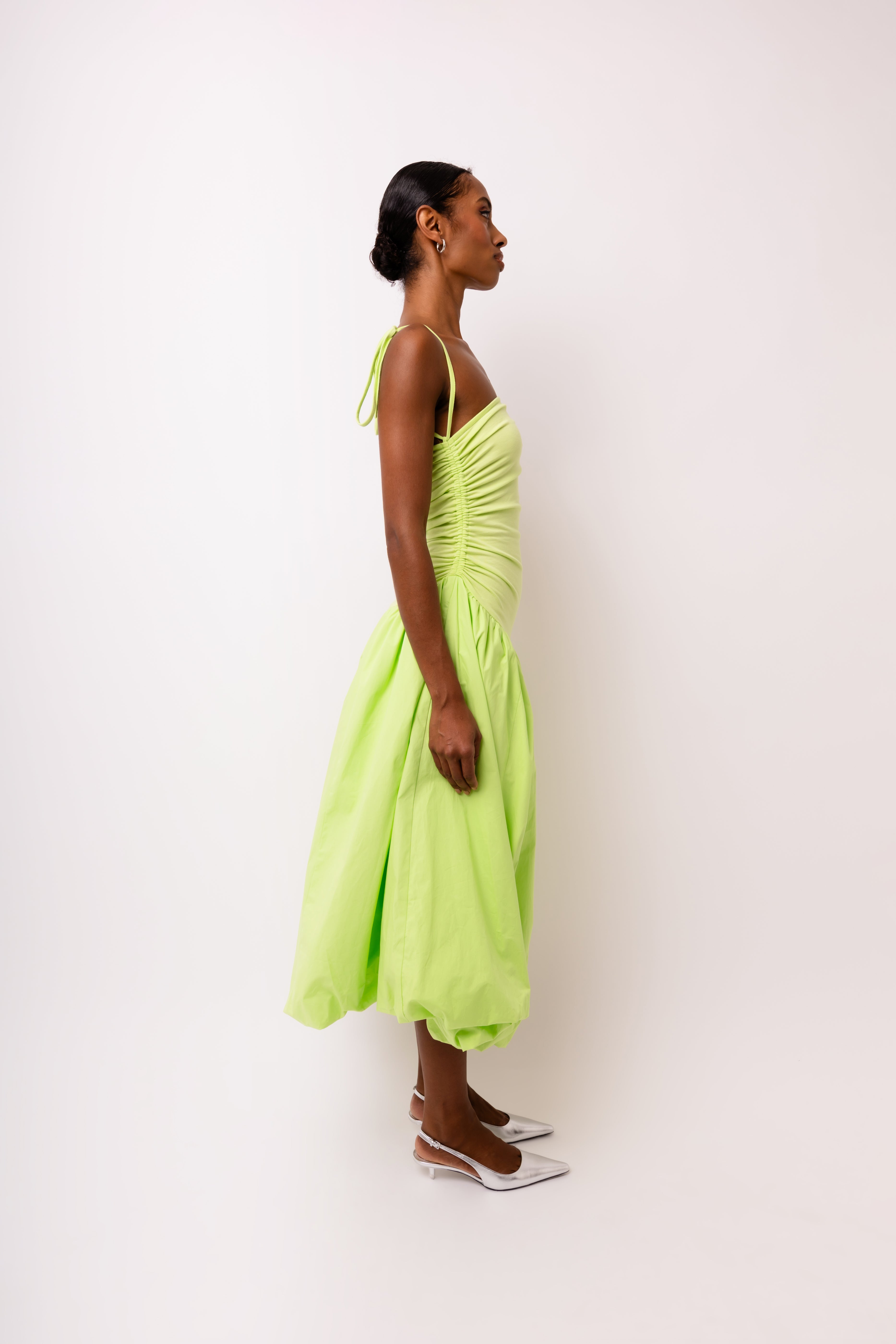 Alexa Lime Green Puffball Dress