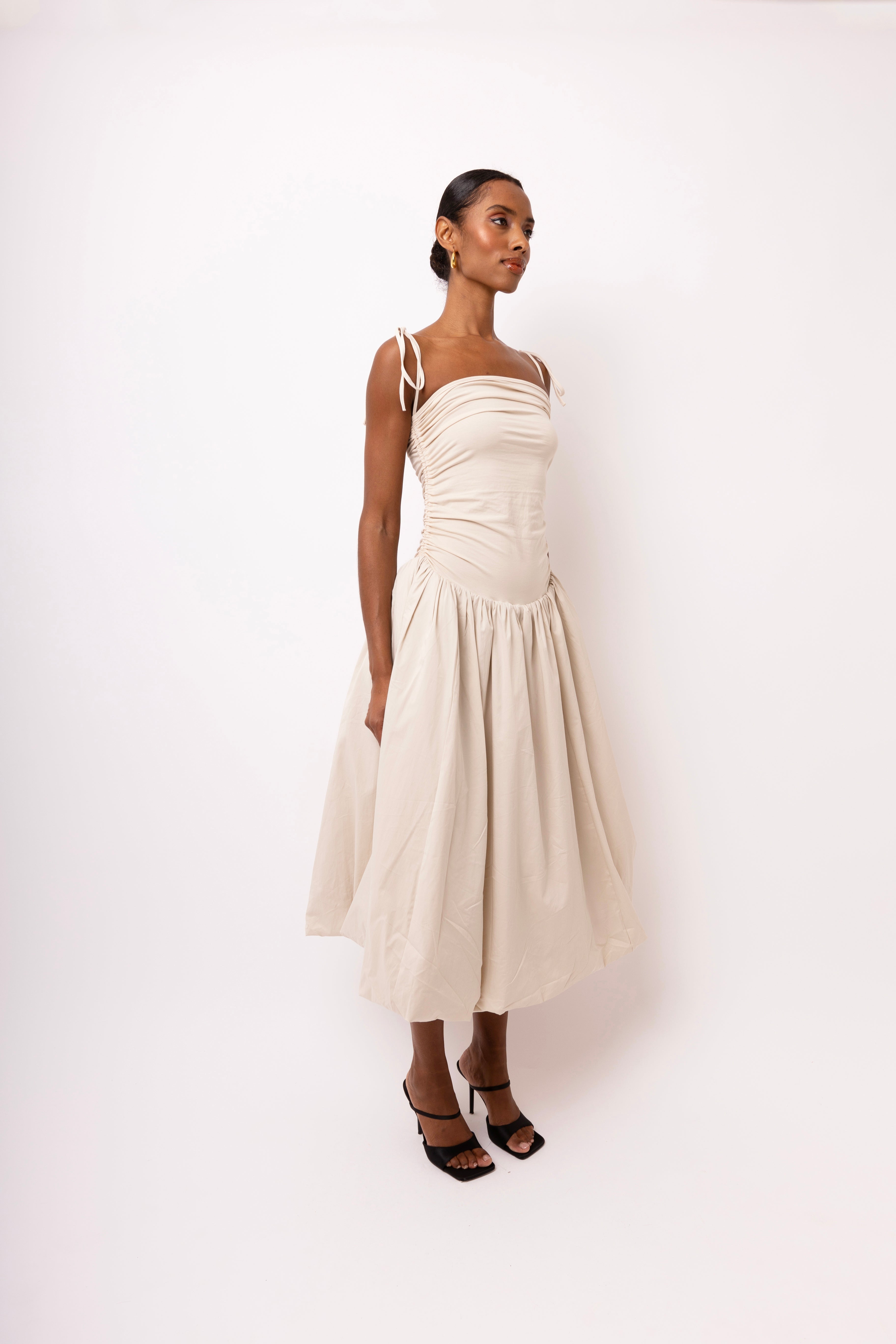 Alexa Milk Puffball Dress
