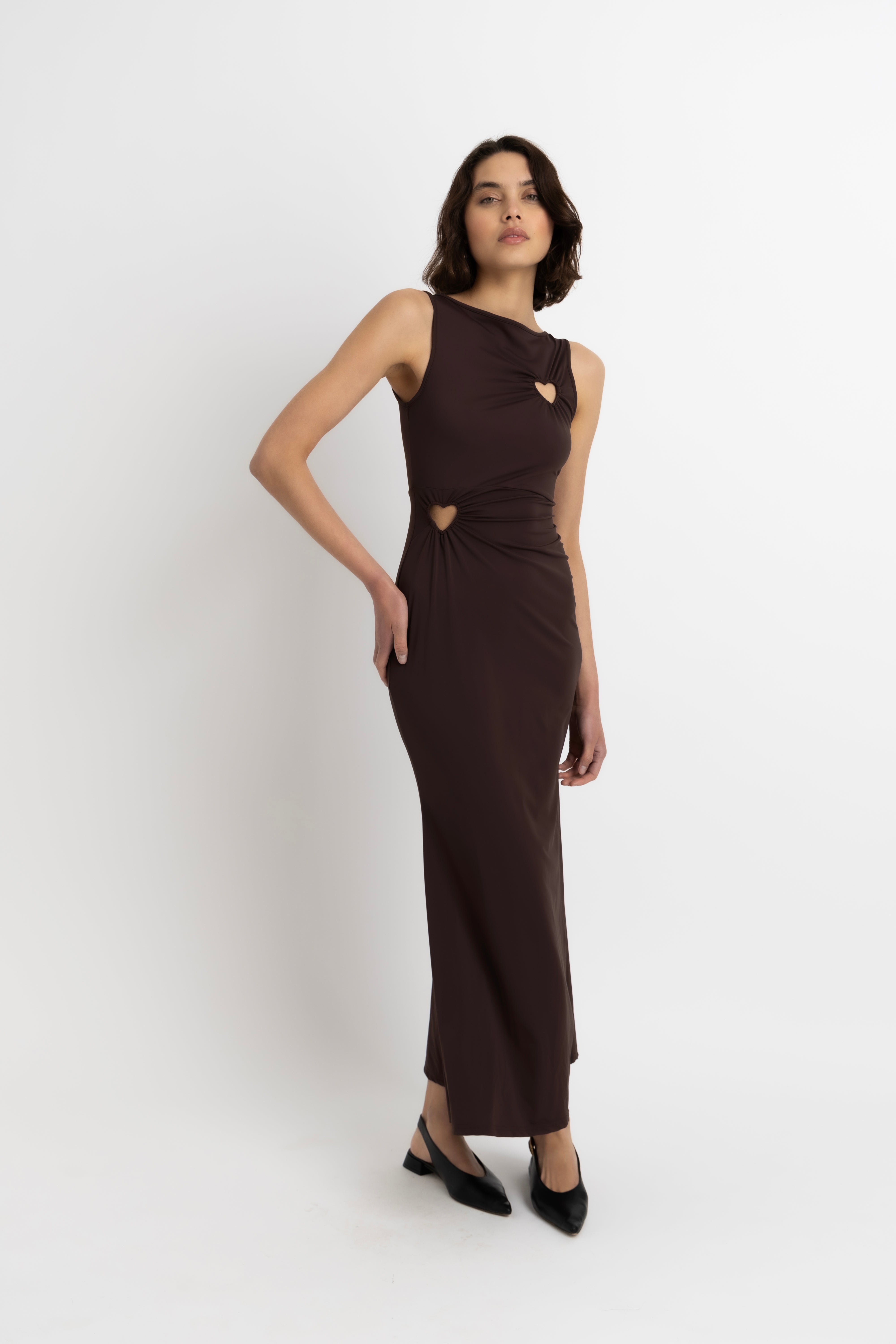Harlie Brown Heart Cut Out Maxi Dress