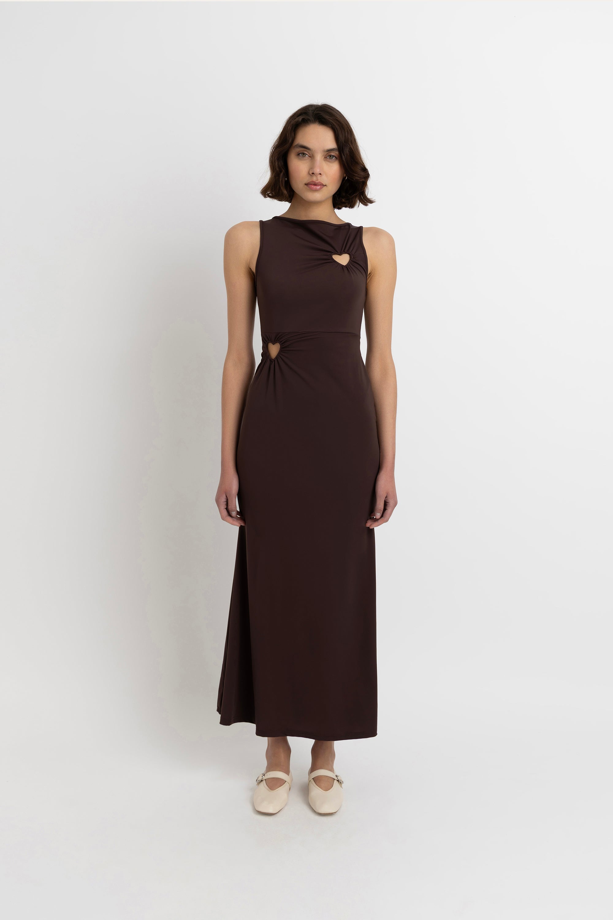 Harlie Brown Heart Cut Out Maxi Dress