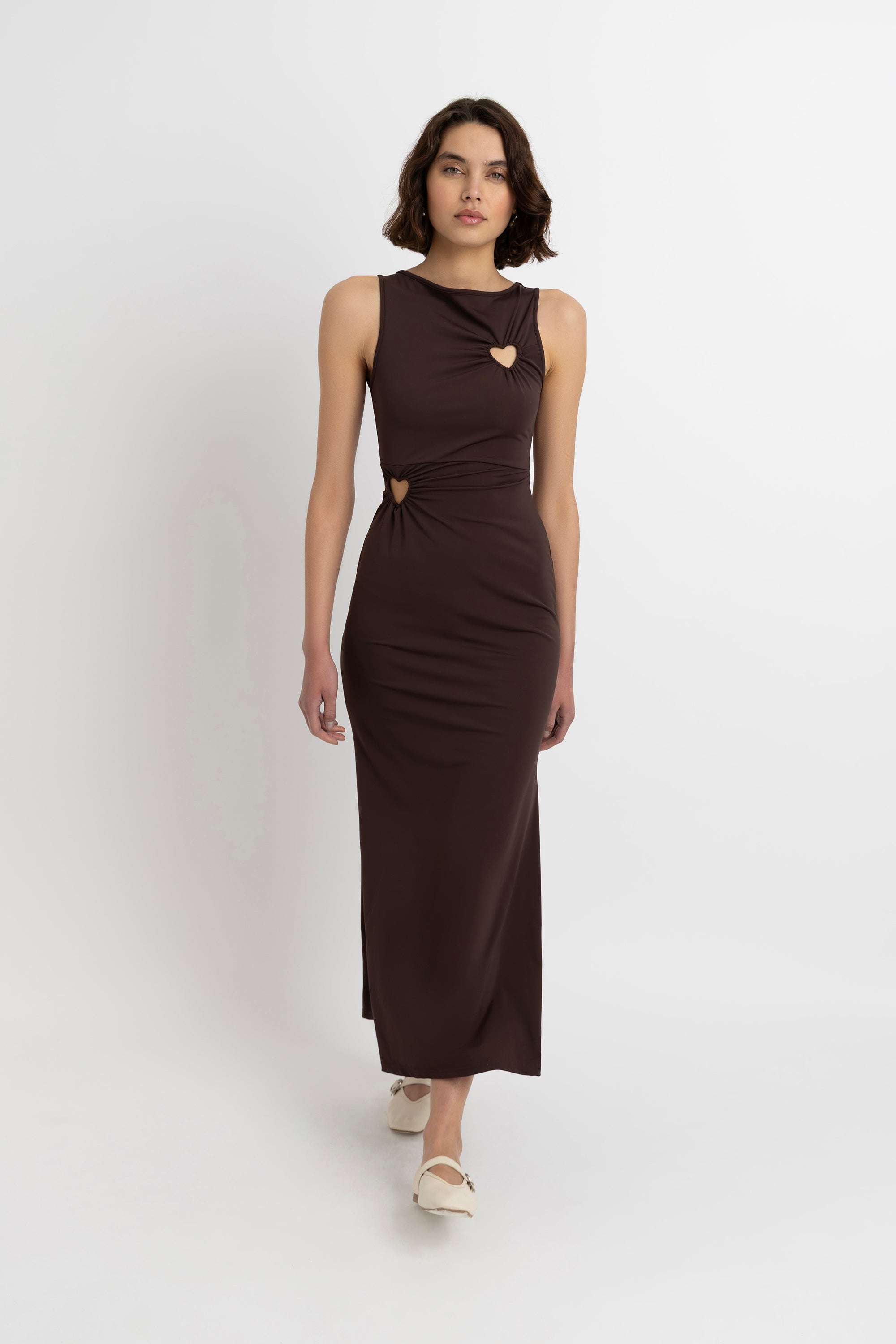 Harlie Brown Heart Cut Out Maxi Dress