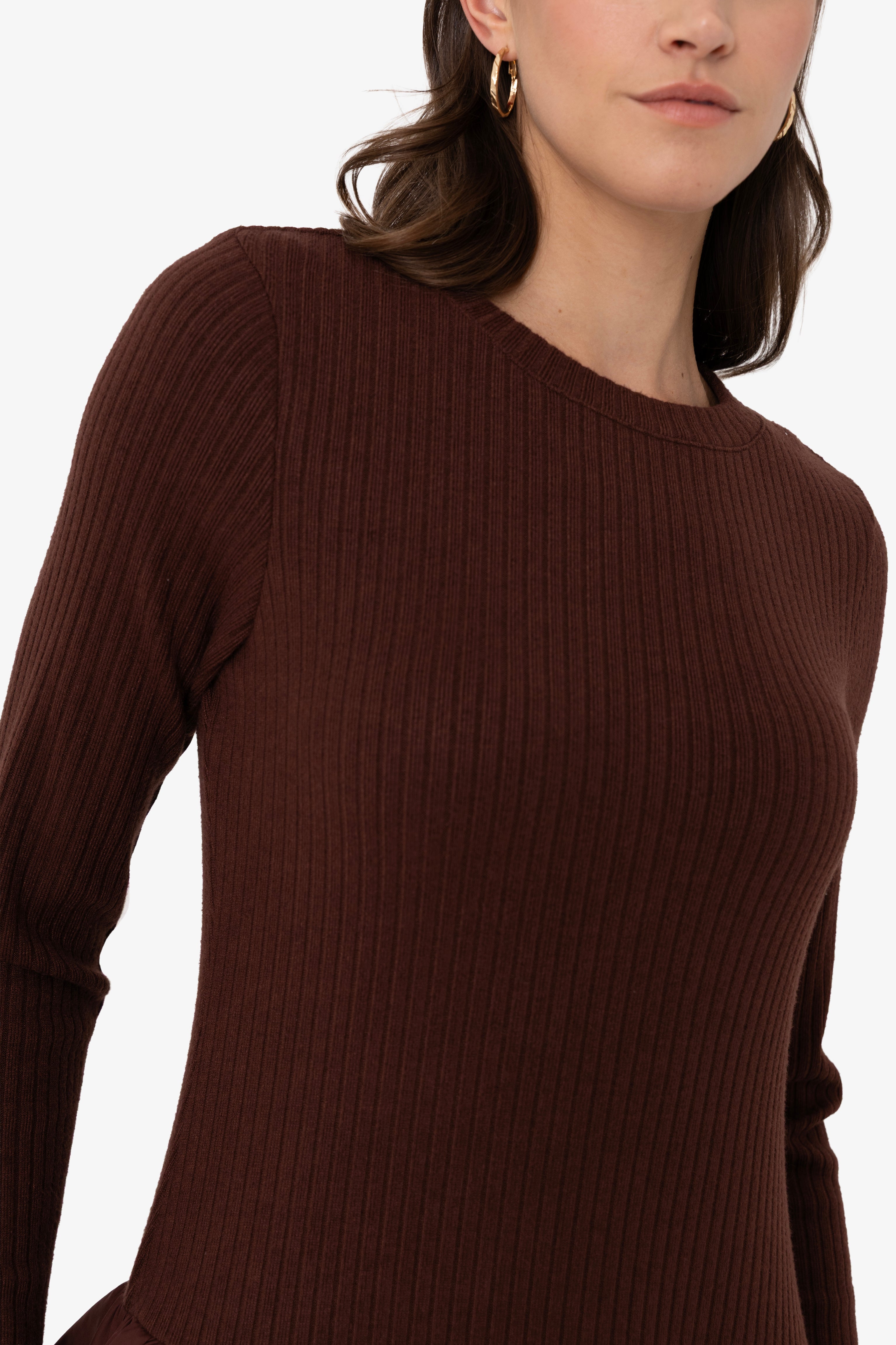 Jaquie Knitted Bodice Cotton contrast Maxi Dress