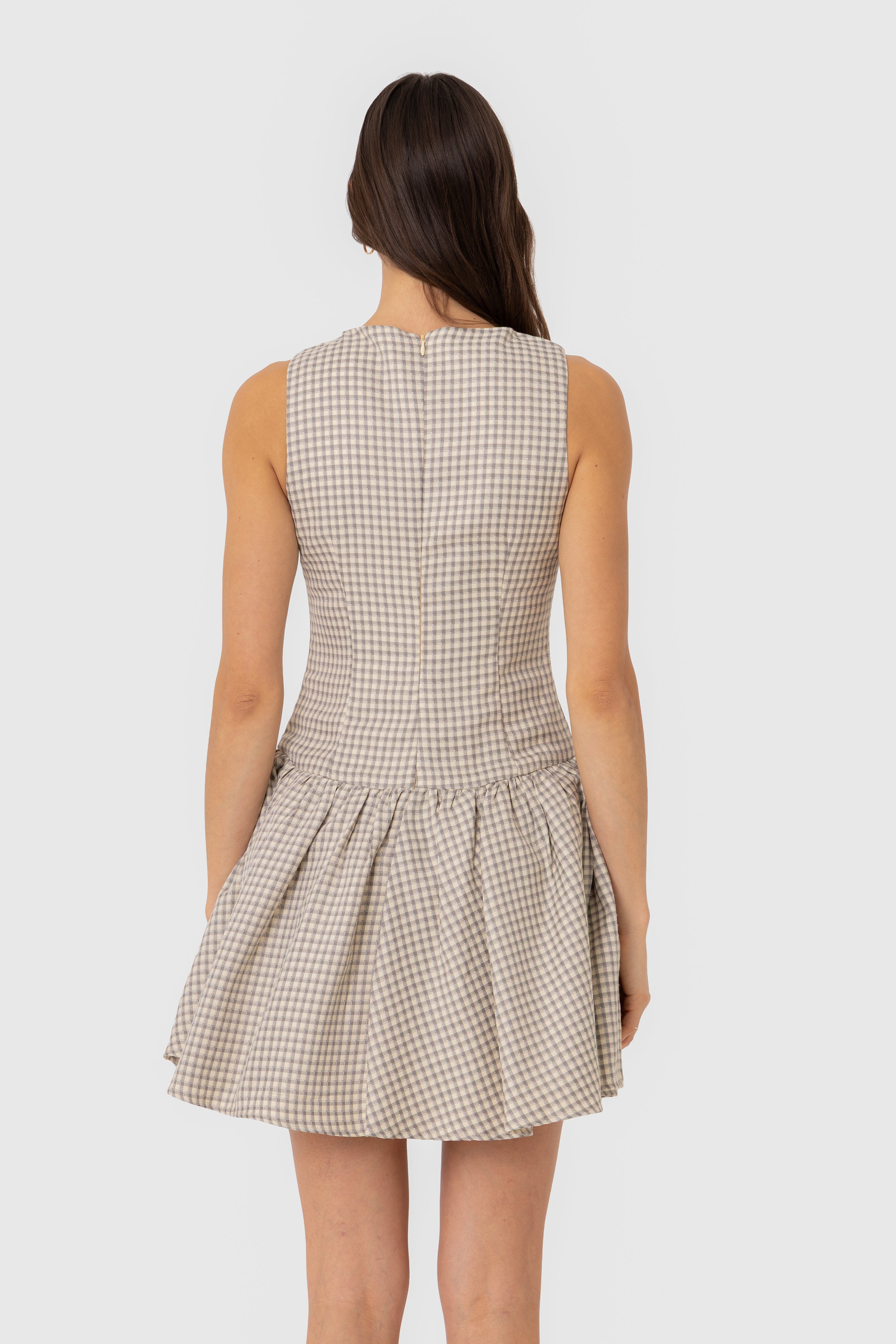 Twiggy Pure Cotton Gingham Check Mini Dress