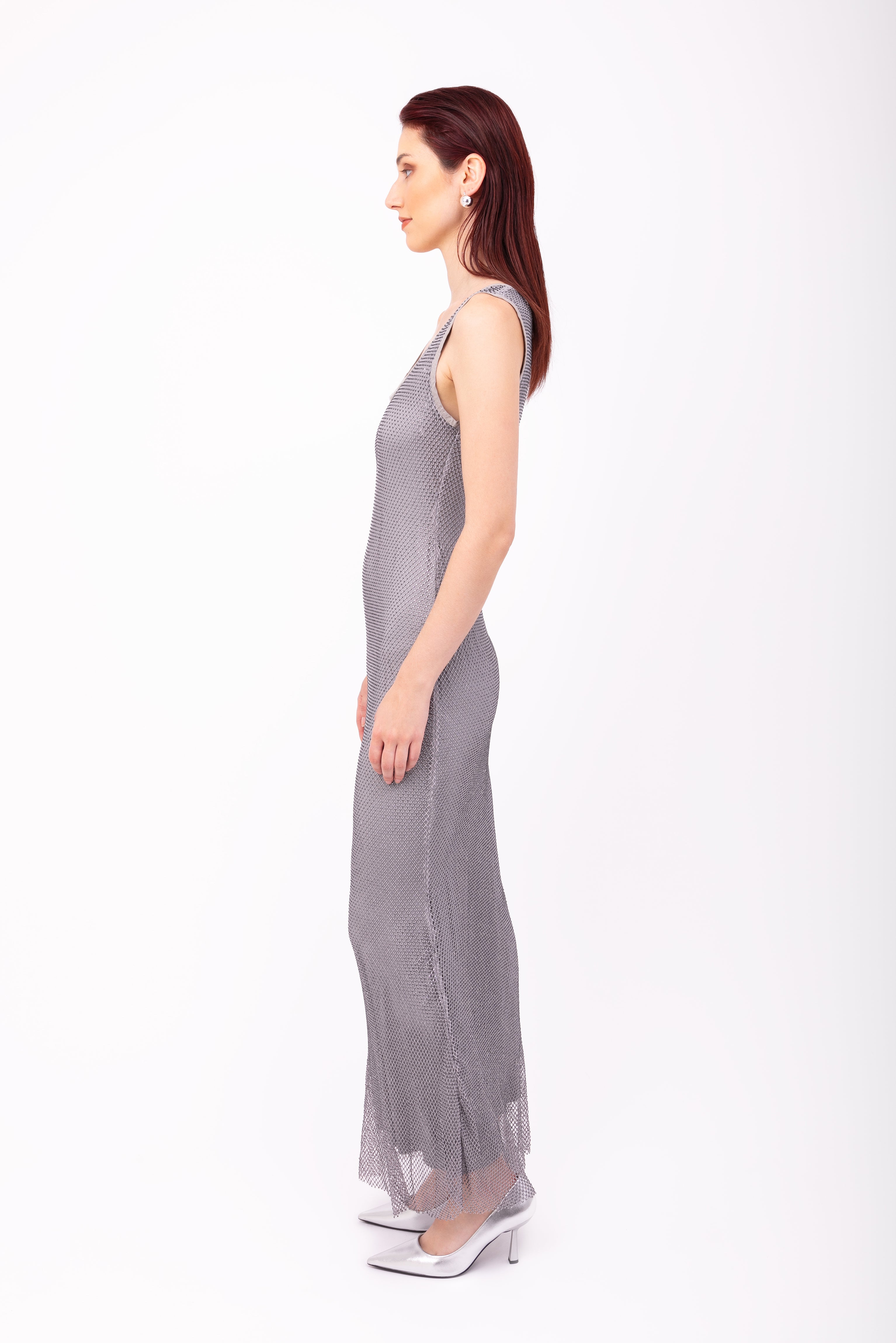 Hunter Grey Embellished Maxi Dress
