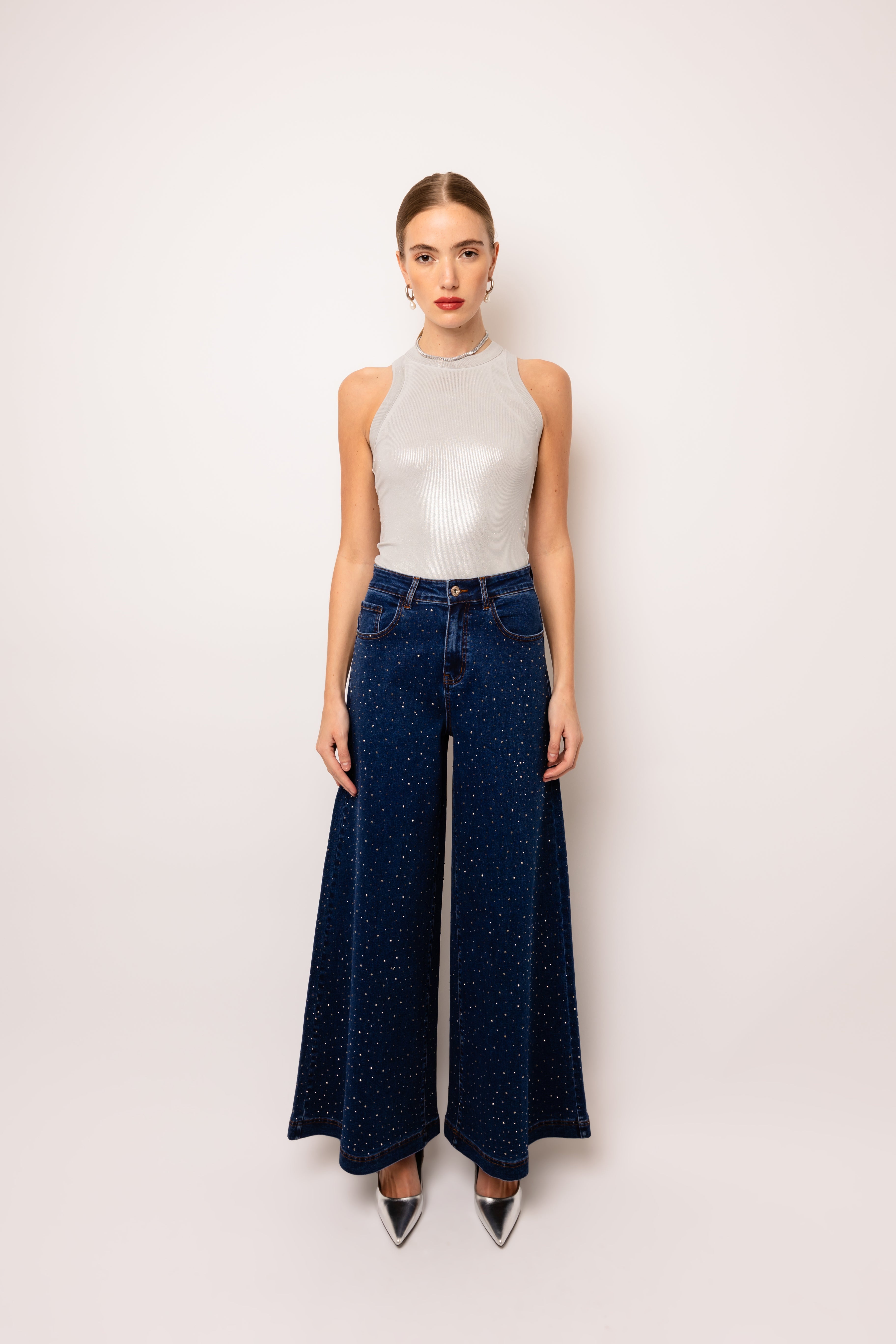 Demi Diamante Flare Jeans