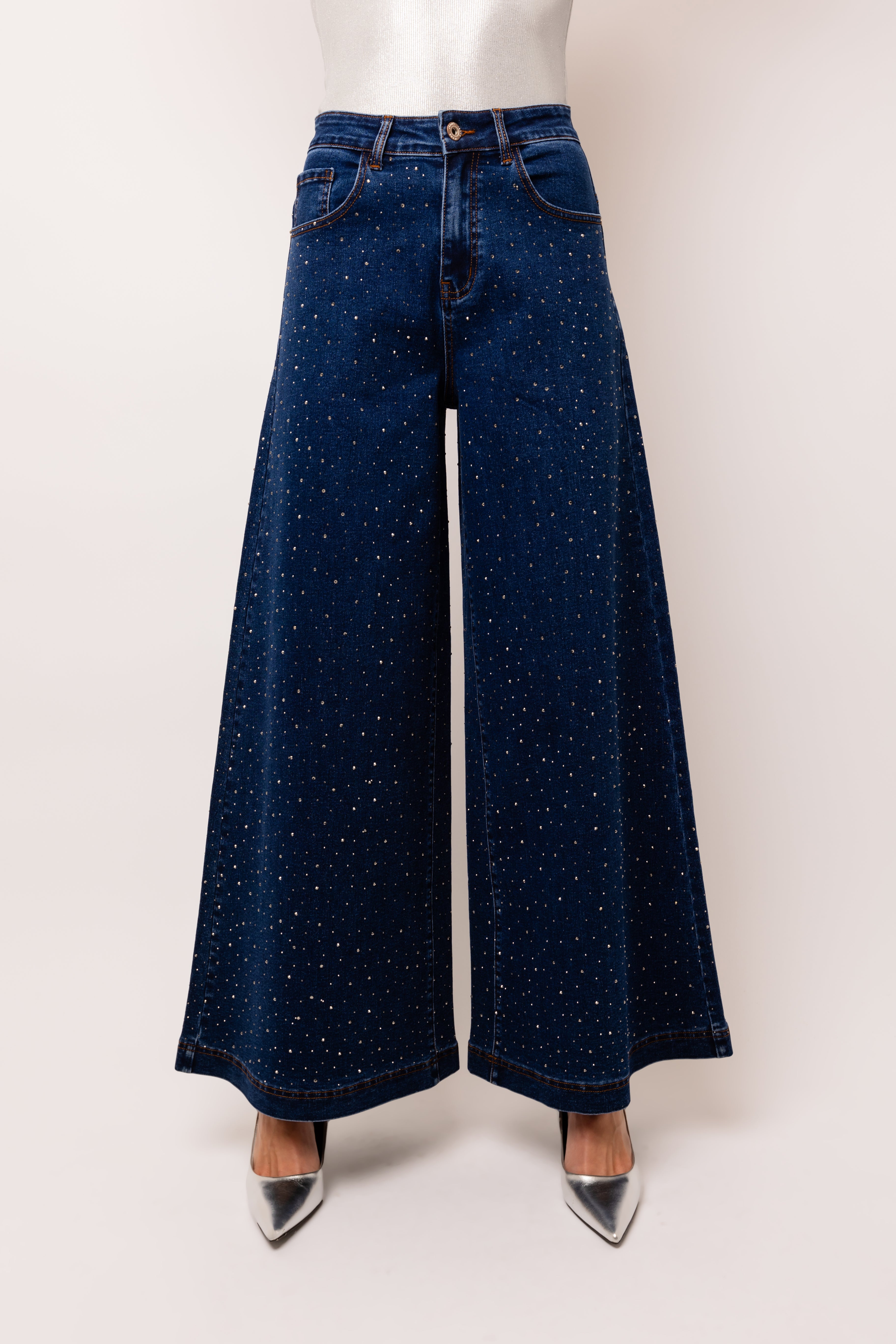 Demi Diamante Flare Jeans