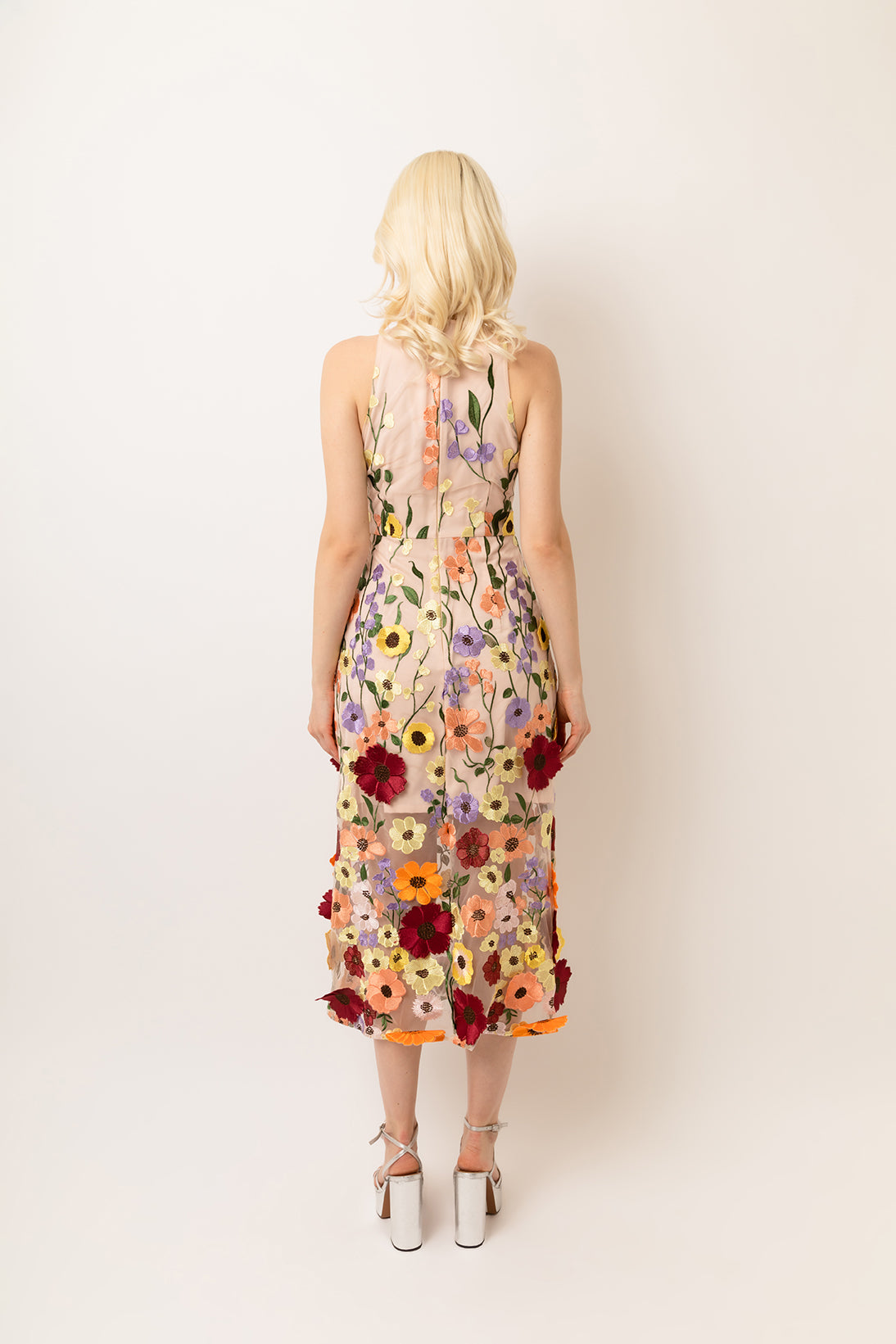 Dorothy Floral Motif Midi Dress