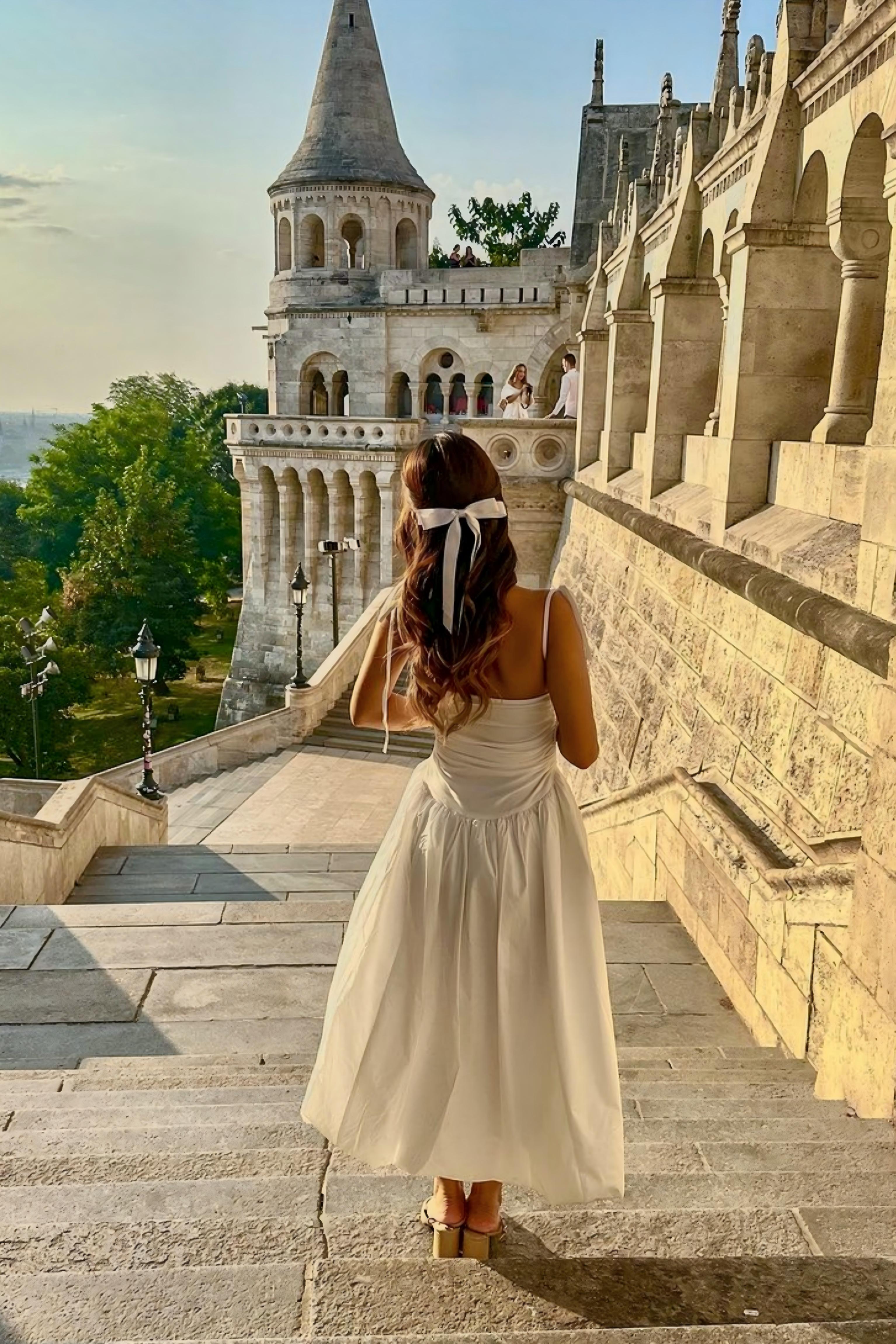 Alexa Rich Cotton White Puffball Dress