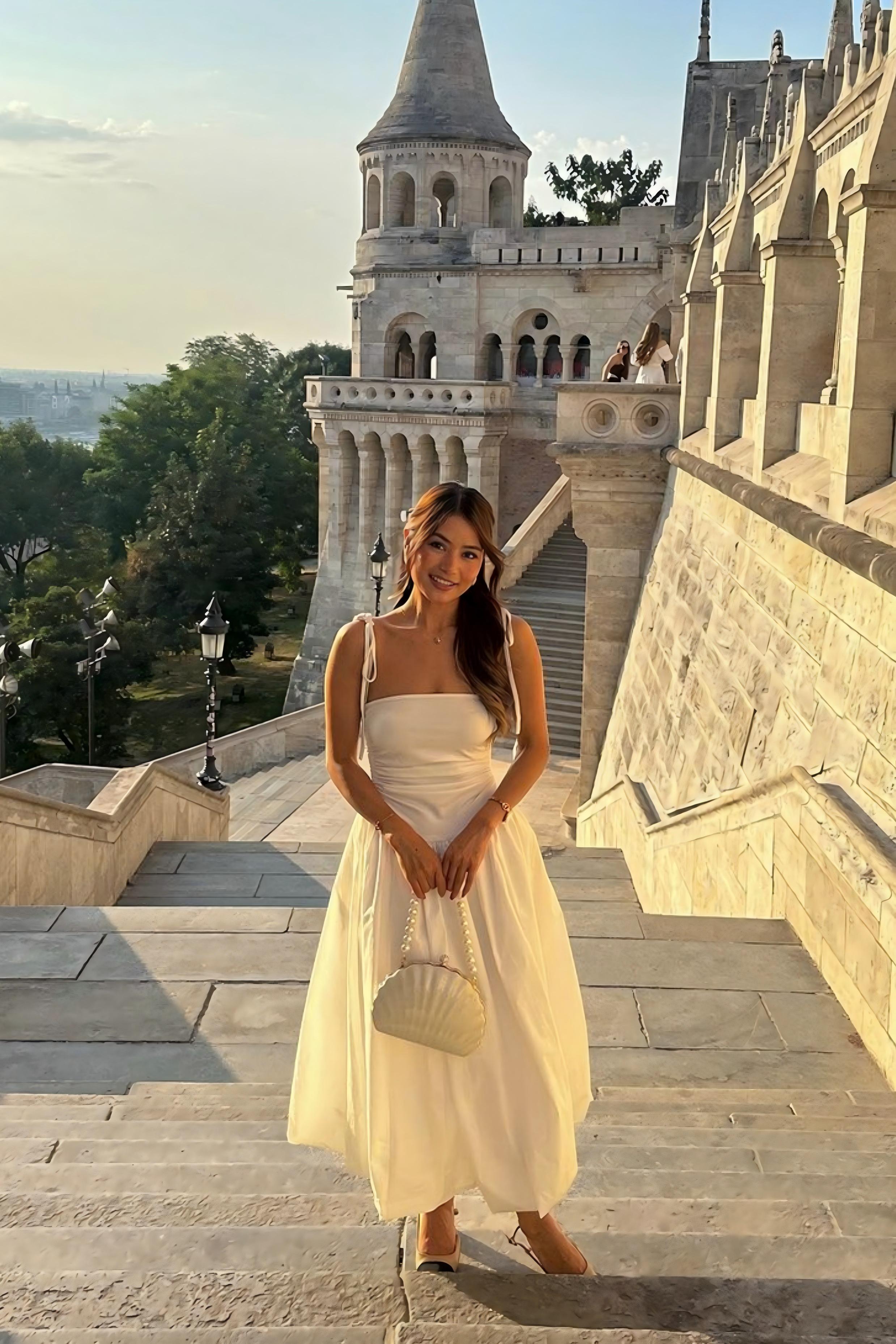 Alexa Rich Cotton White Puffball Dress