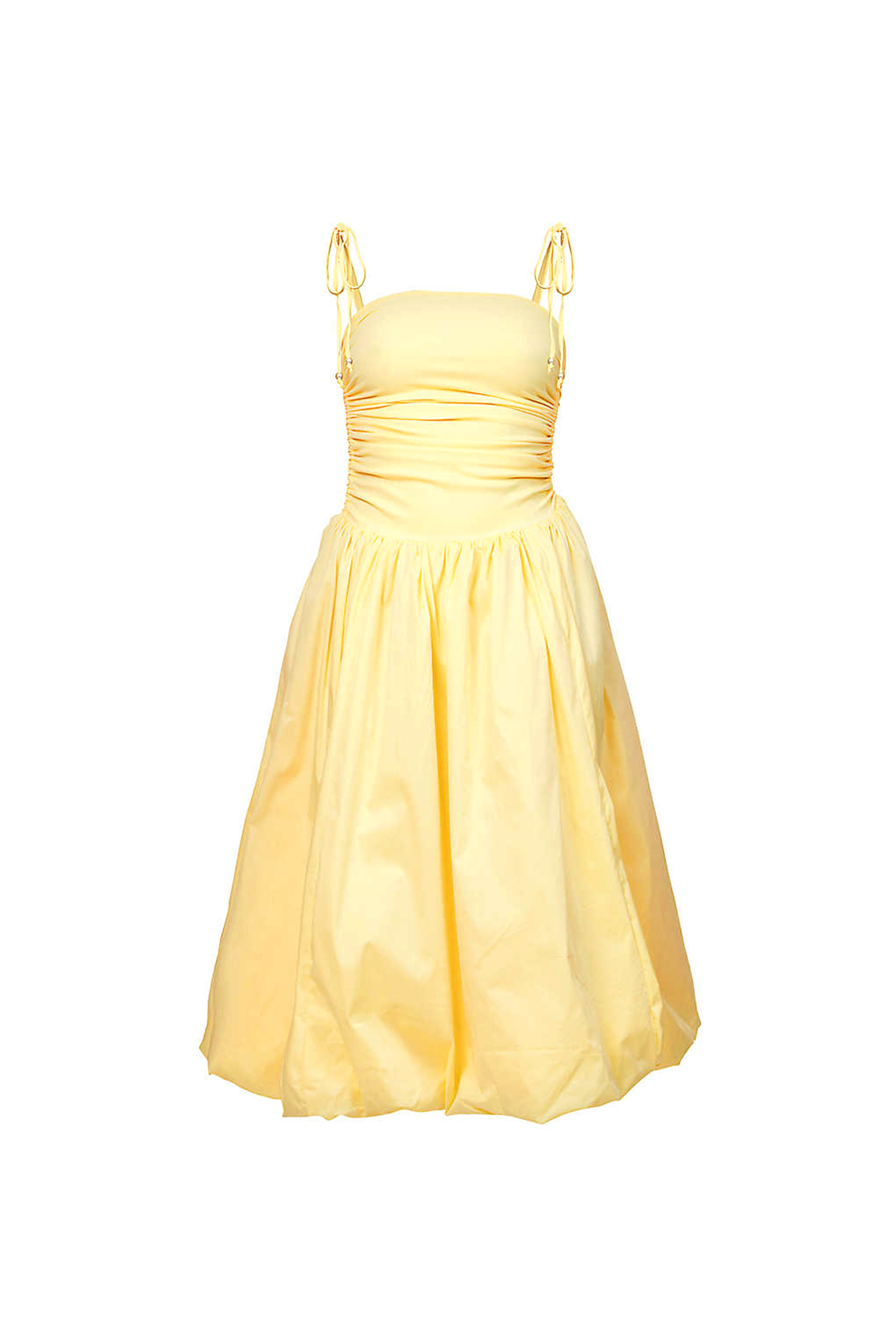 Alexa Yellow Puffball Dress