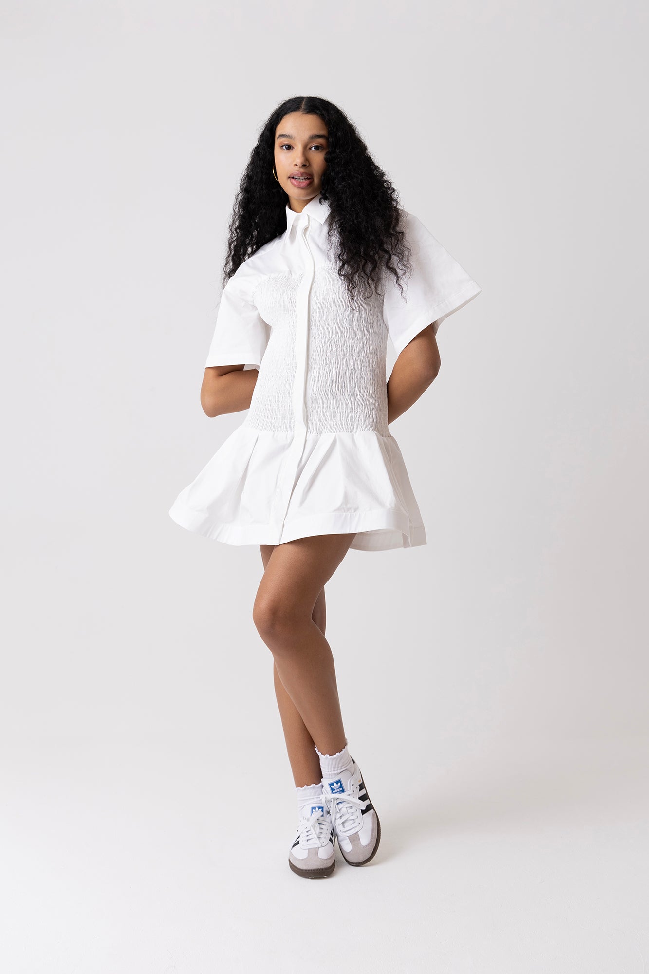 Kirsty White Shirt Cotton Dress