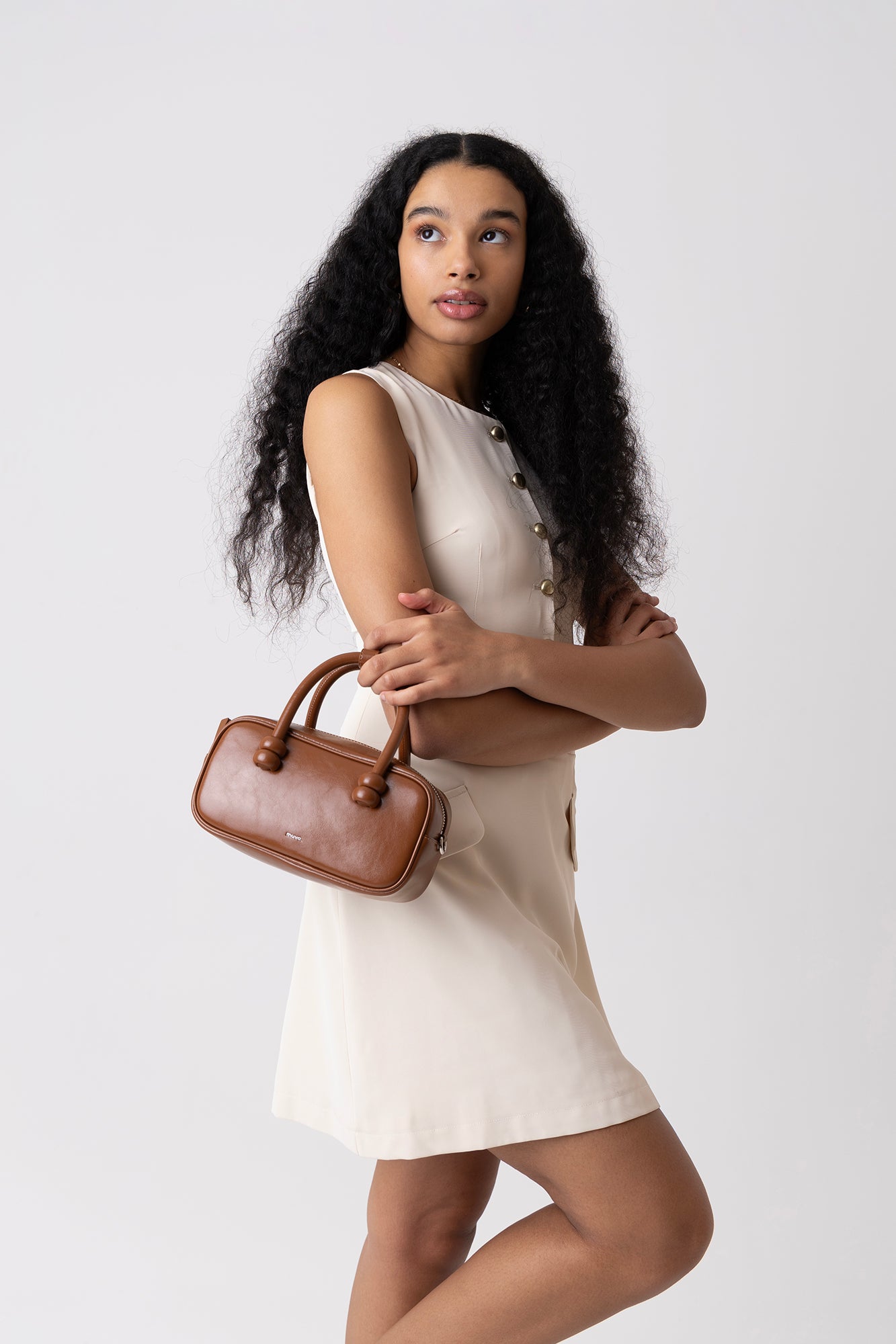 Rita Beige Aline Dress