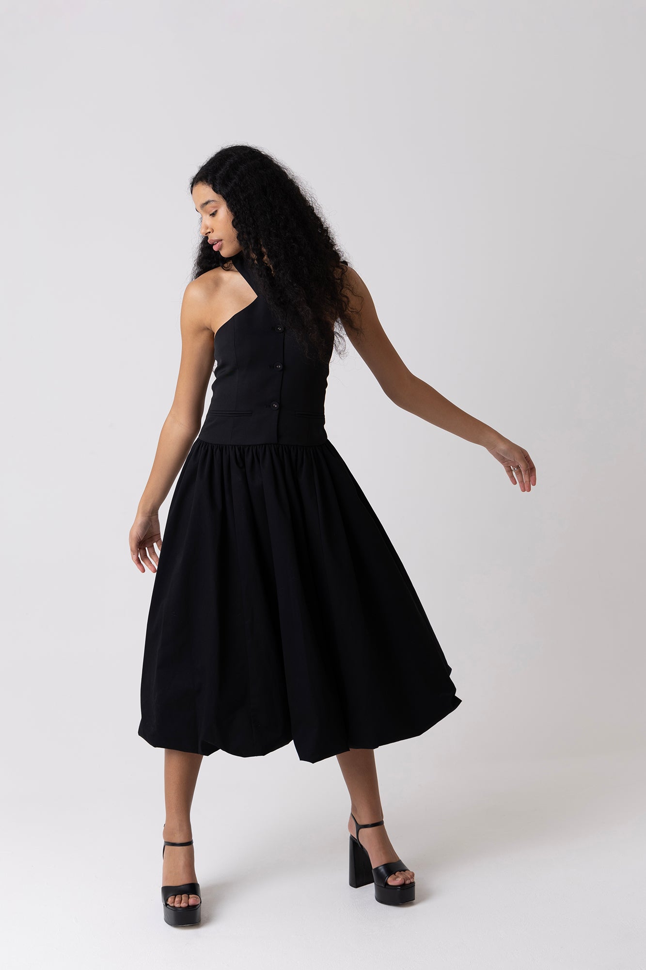 Garcelle Black Halterneck Midi Dress