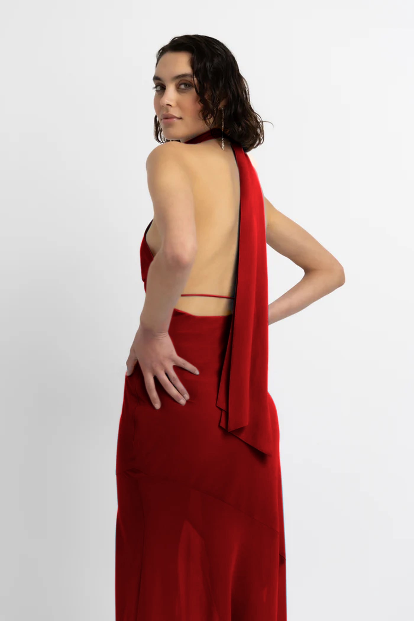 Baia Burgundy Halterneck Maxi Dress