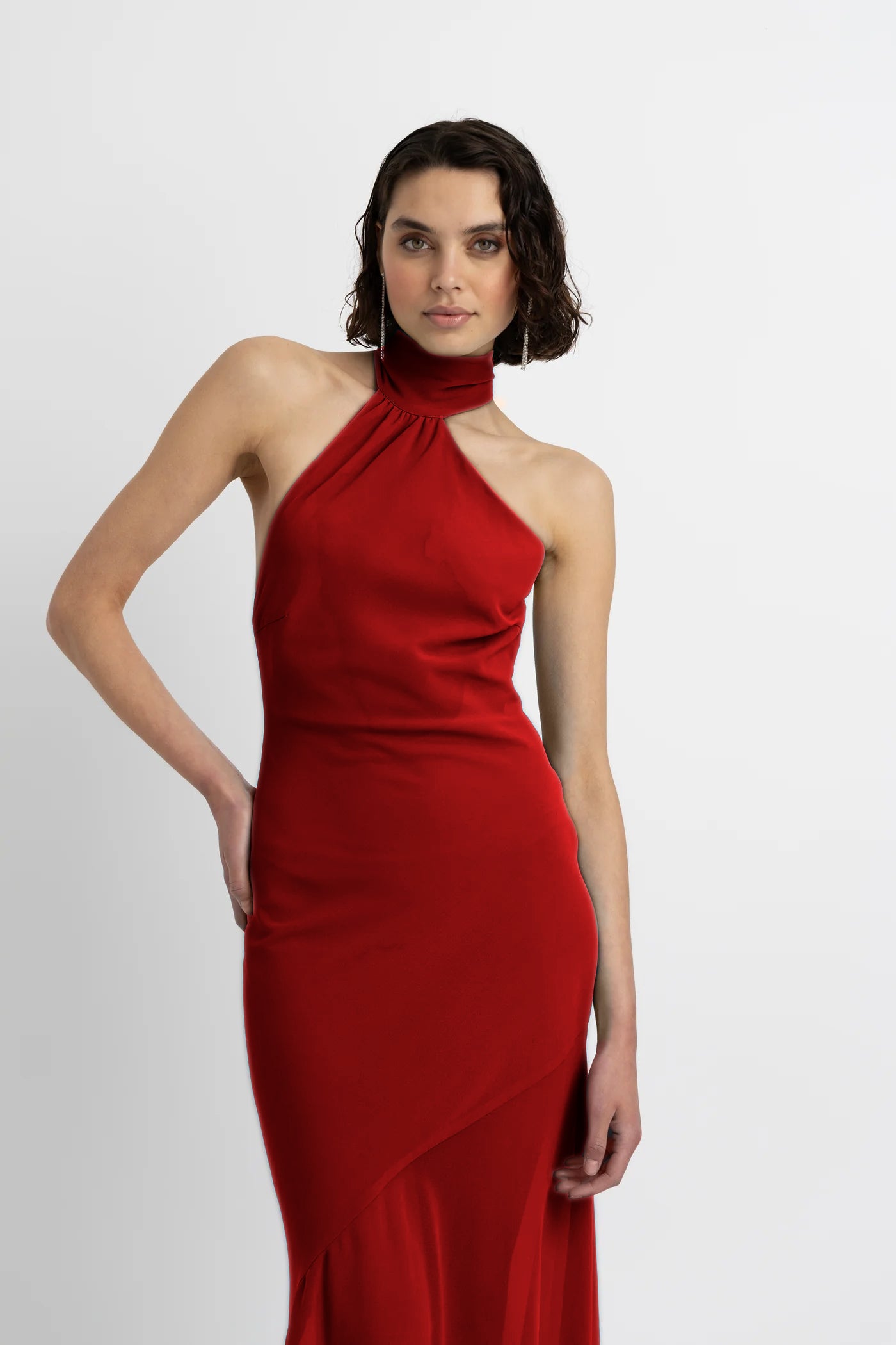 Baia Burgundy Halterneck Maxi Dress