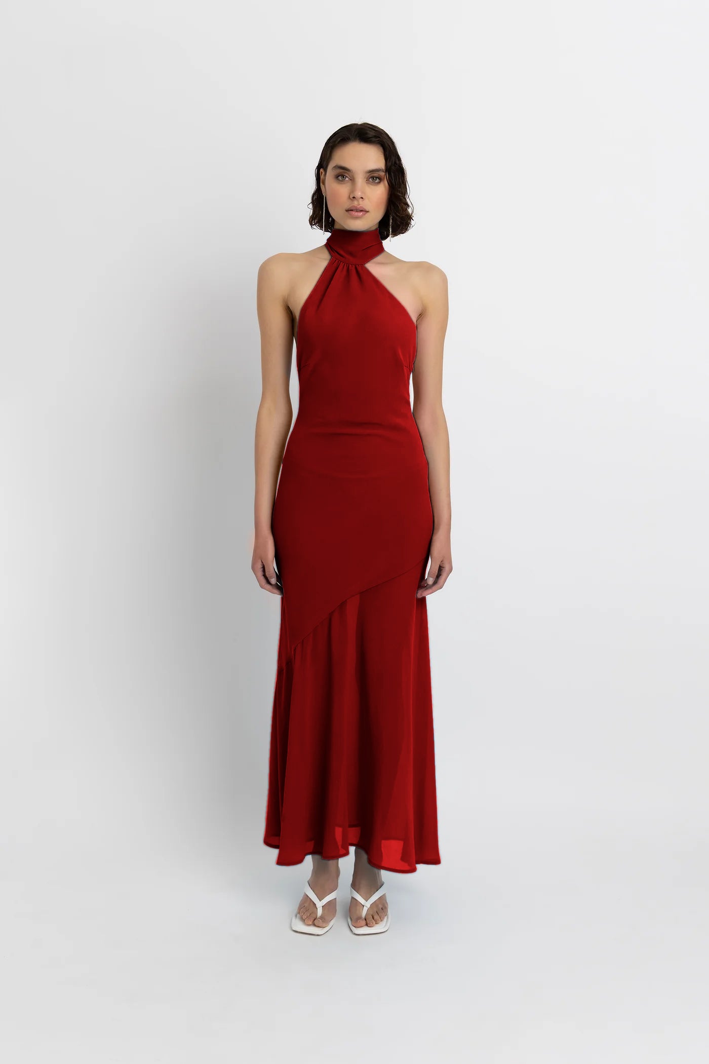 Baia Burgundy Halterneck Maxi Dress