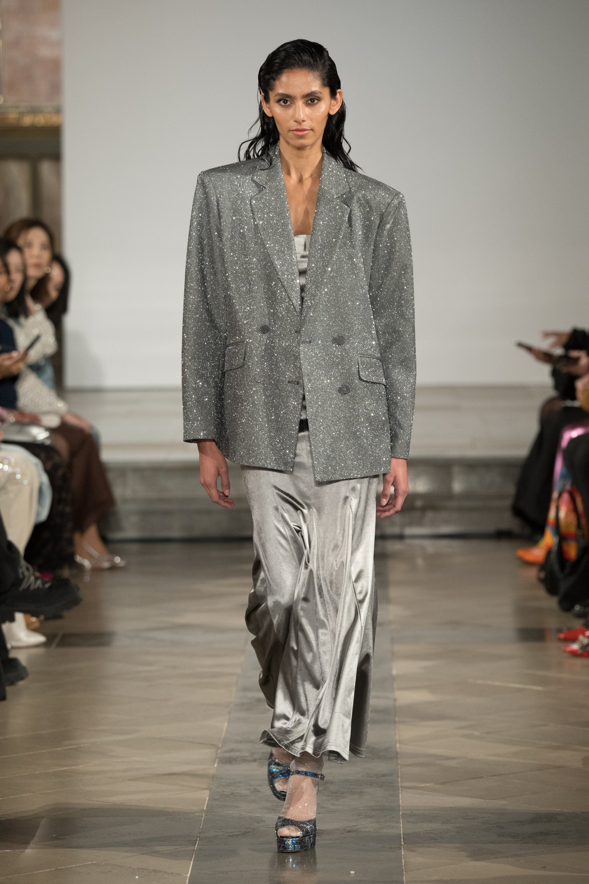 Ezra Glitter Oversized Blazer Jacket