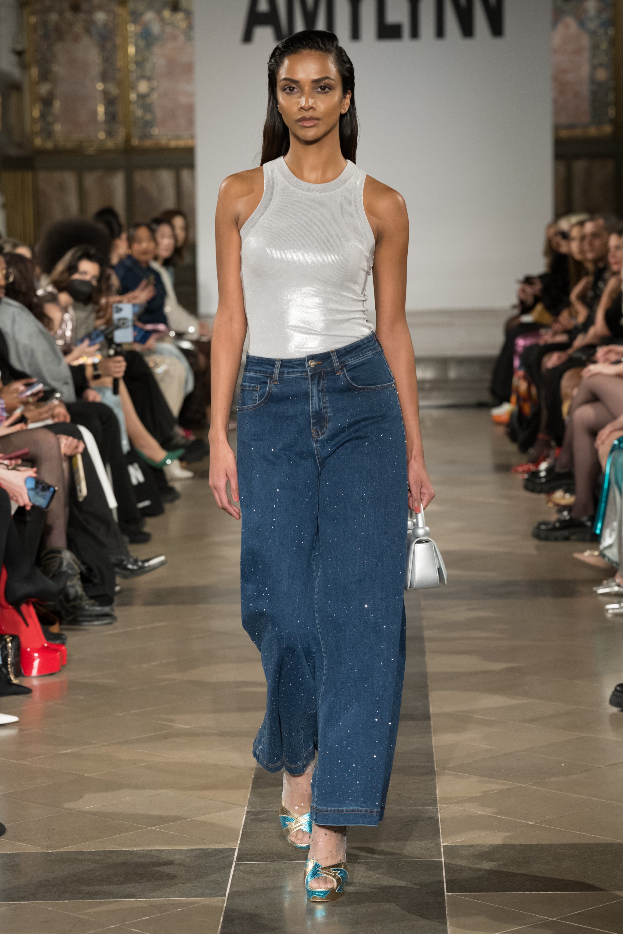 Demi Diamante Flare Jeans