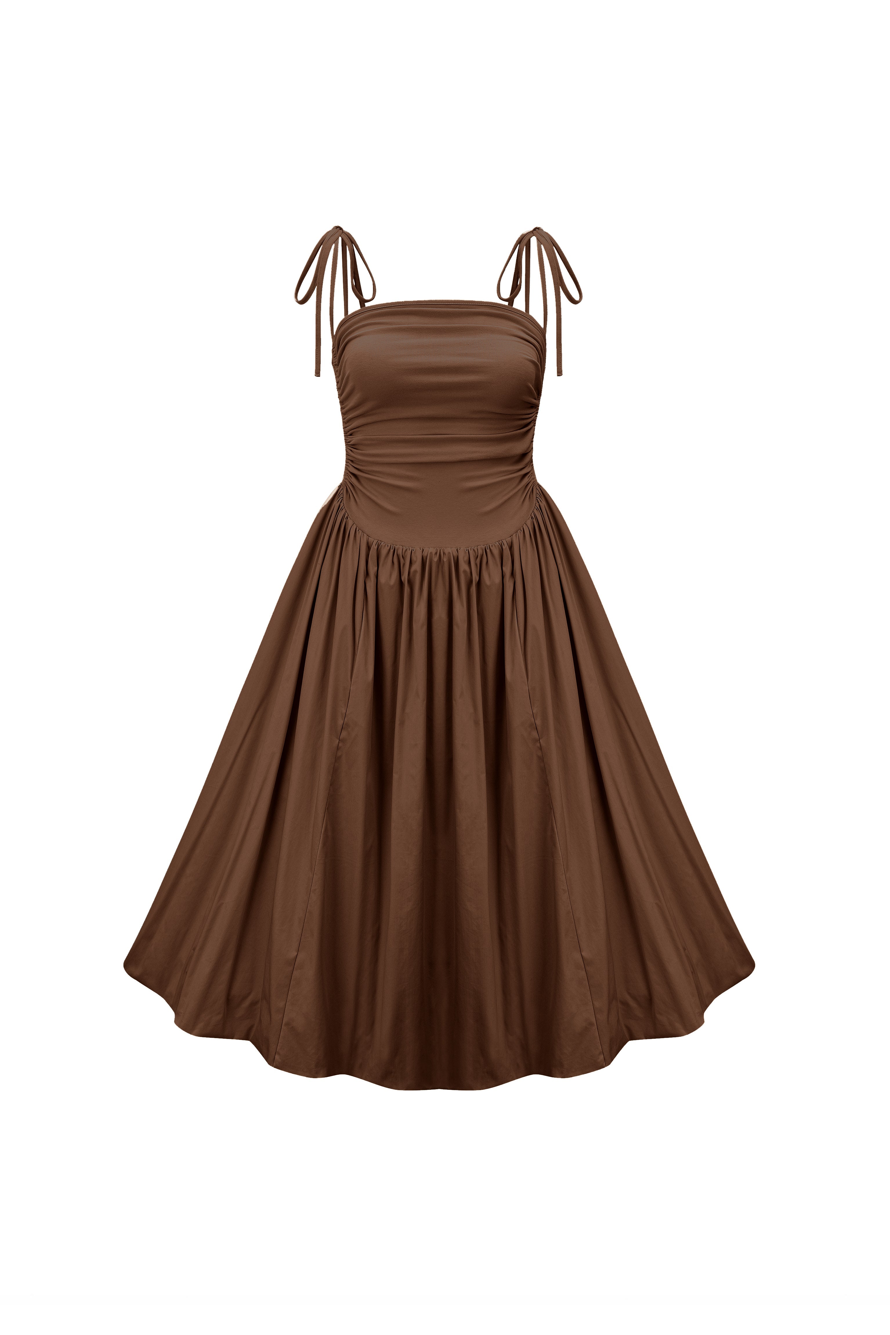 Alexa Chocolate Brown Puffball Dress