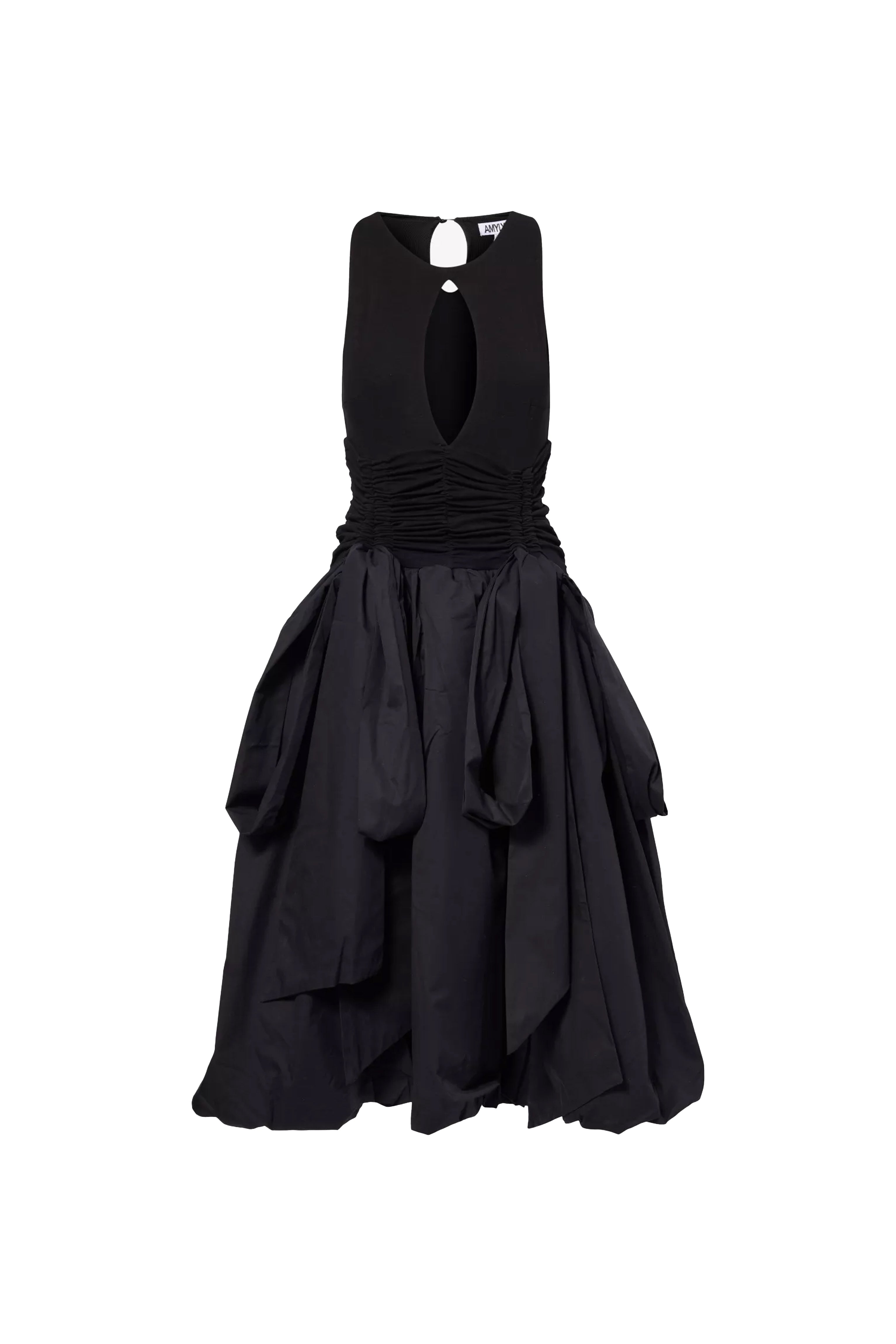 Bodhi Black Puffball Midi Dress