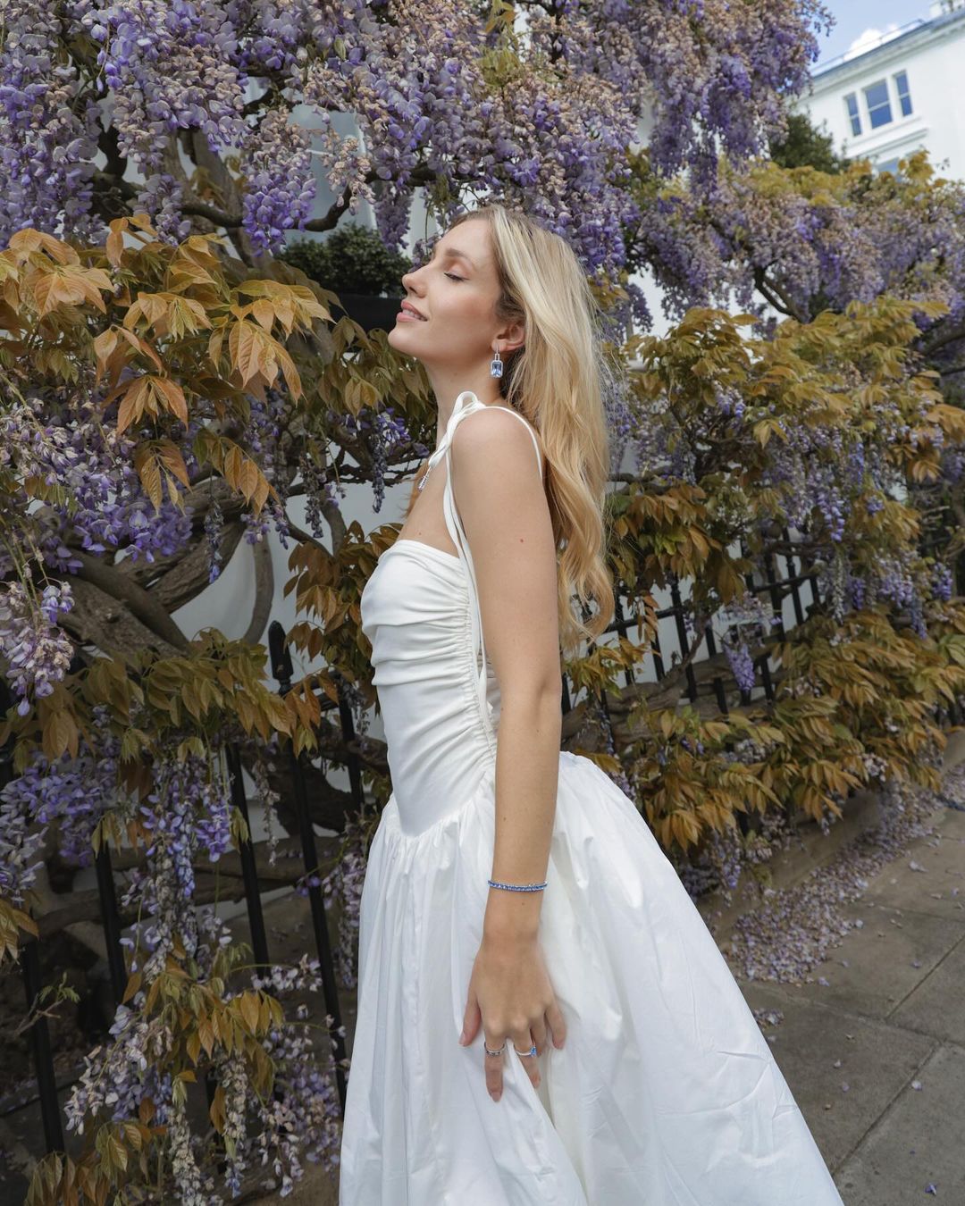 Alexa Rich Cotton White Puffball Dress