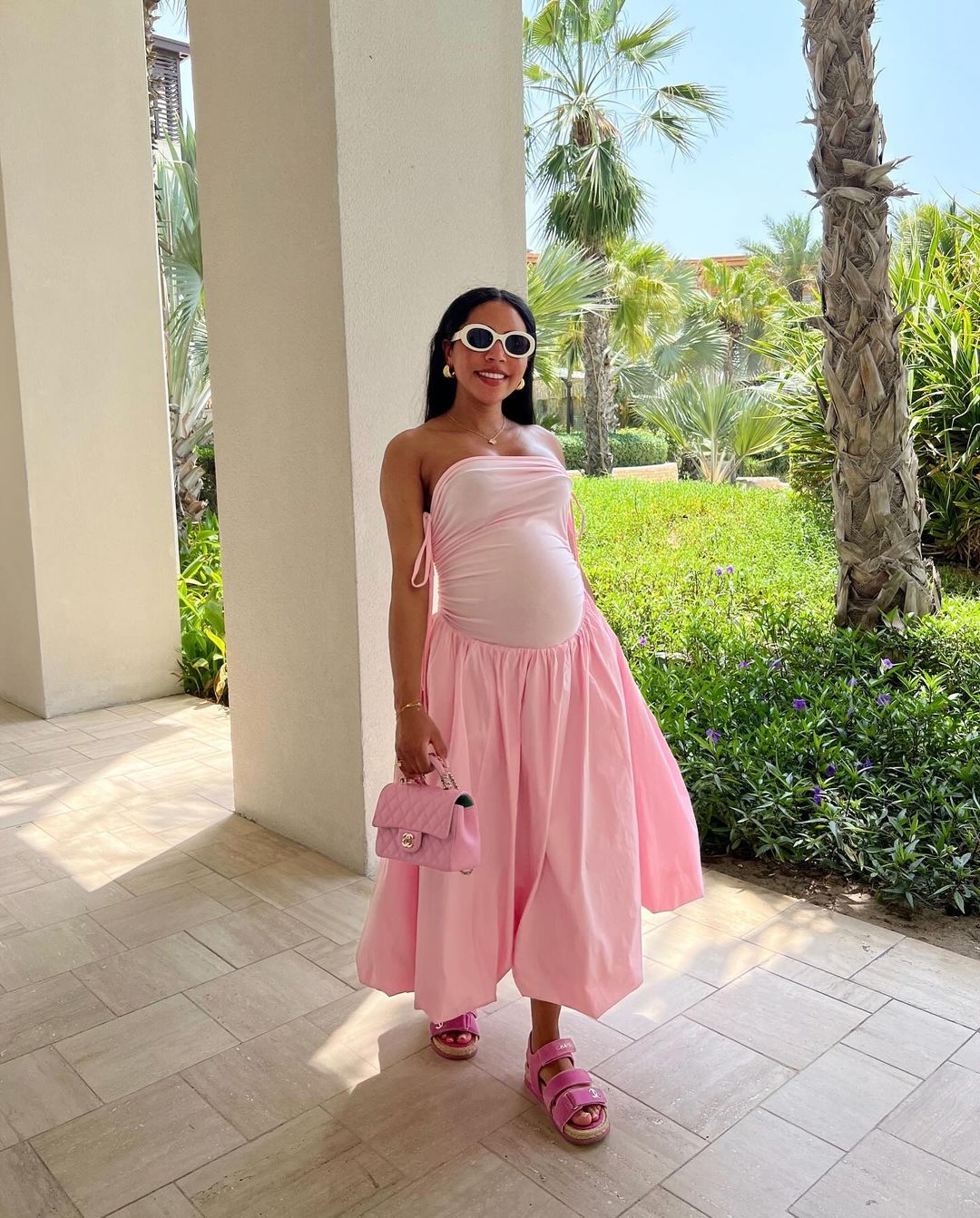 Alexa Baby Pink Puffball Dress