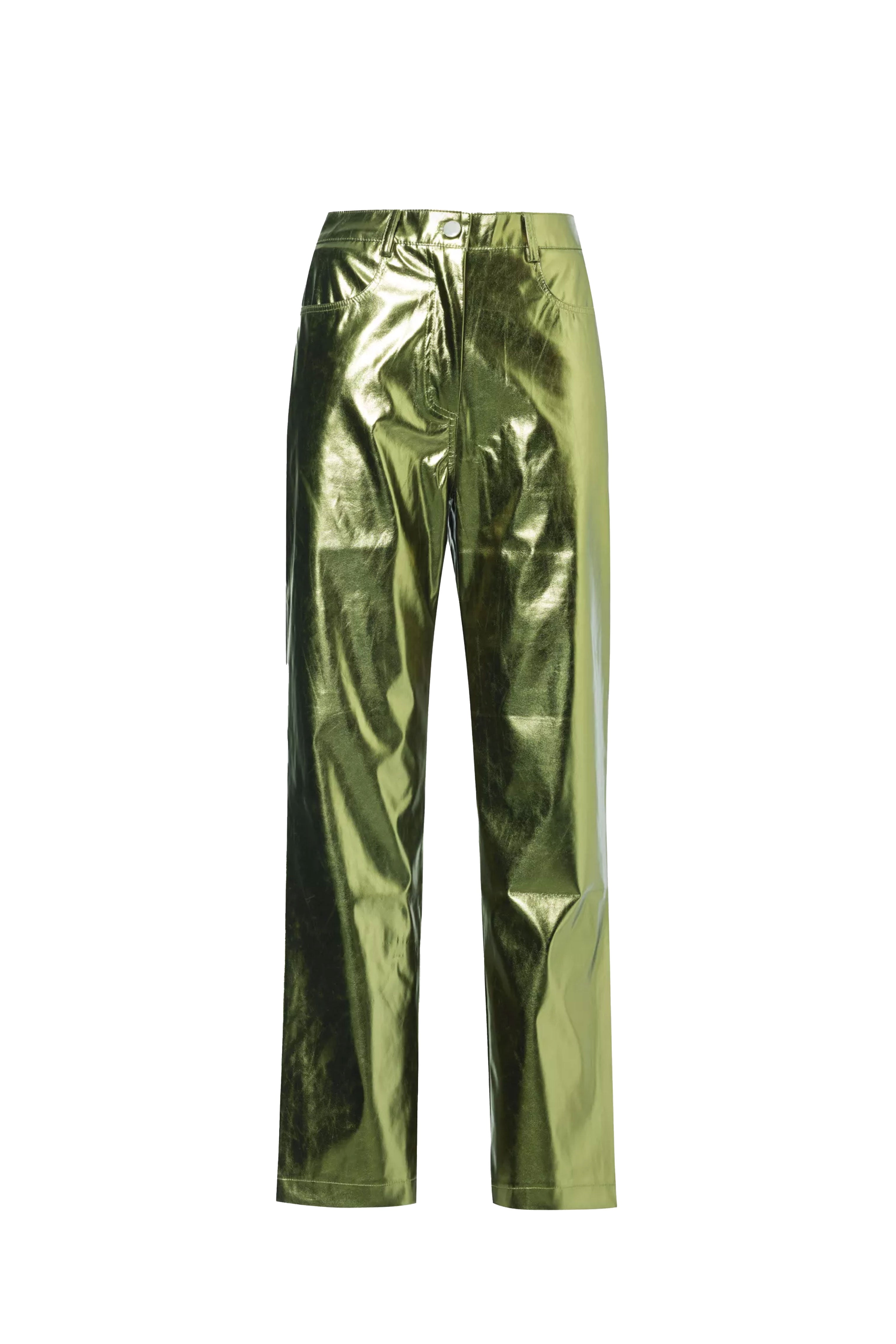 Lupe Khaki Metallic Trousers