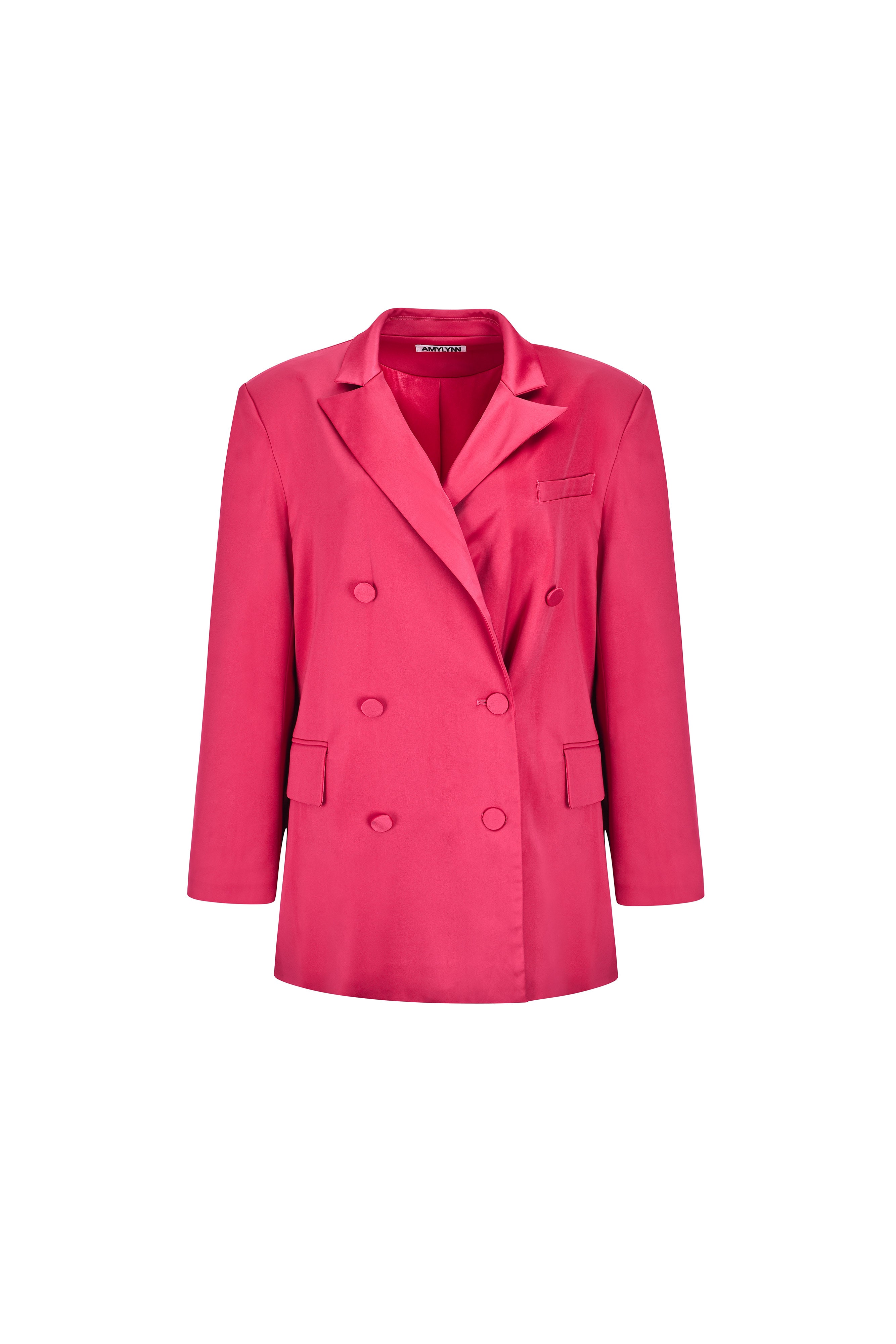 Mira Pink Double-Breasted Blazer