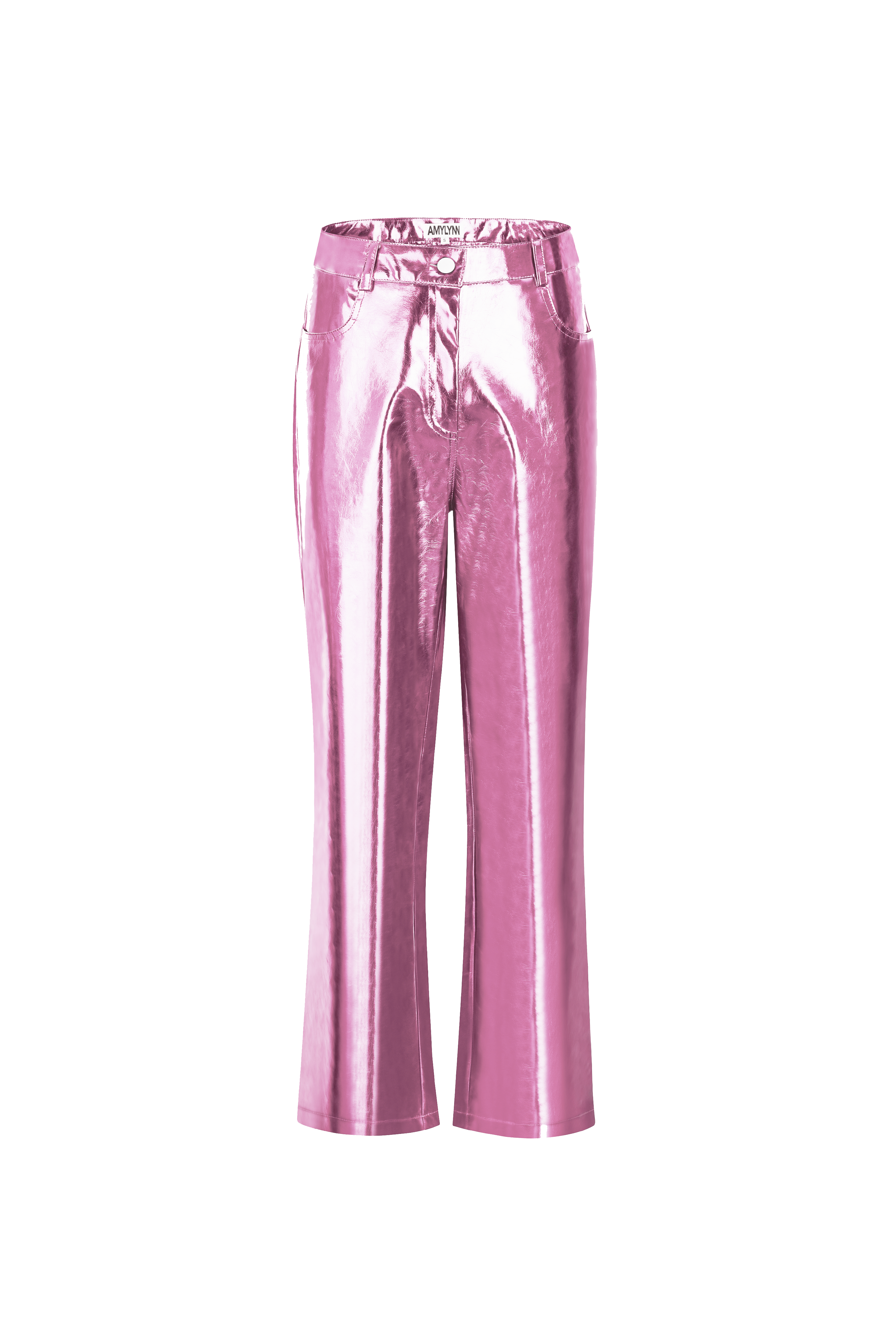 Lupe Pale Pink Metallic Trousers