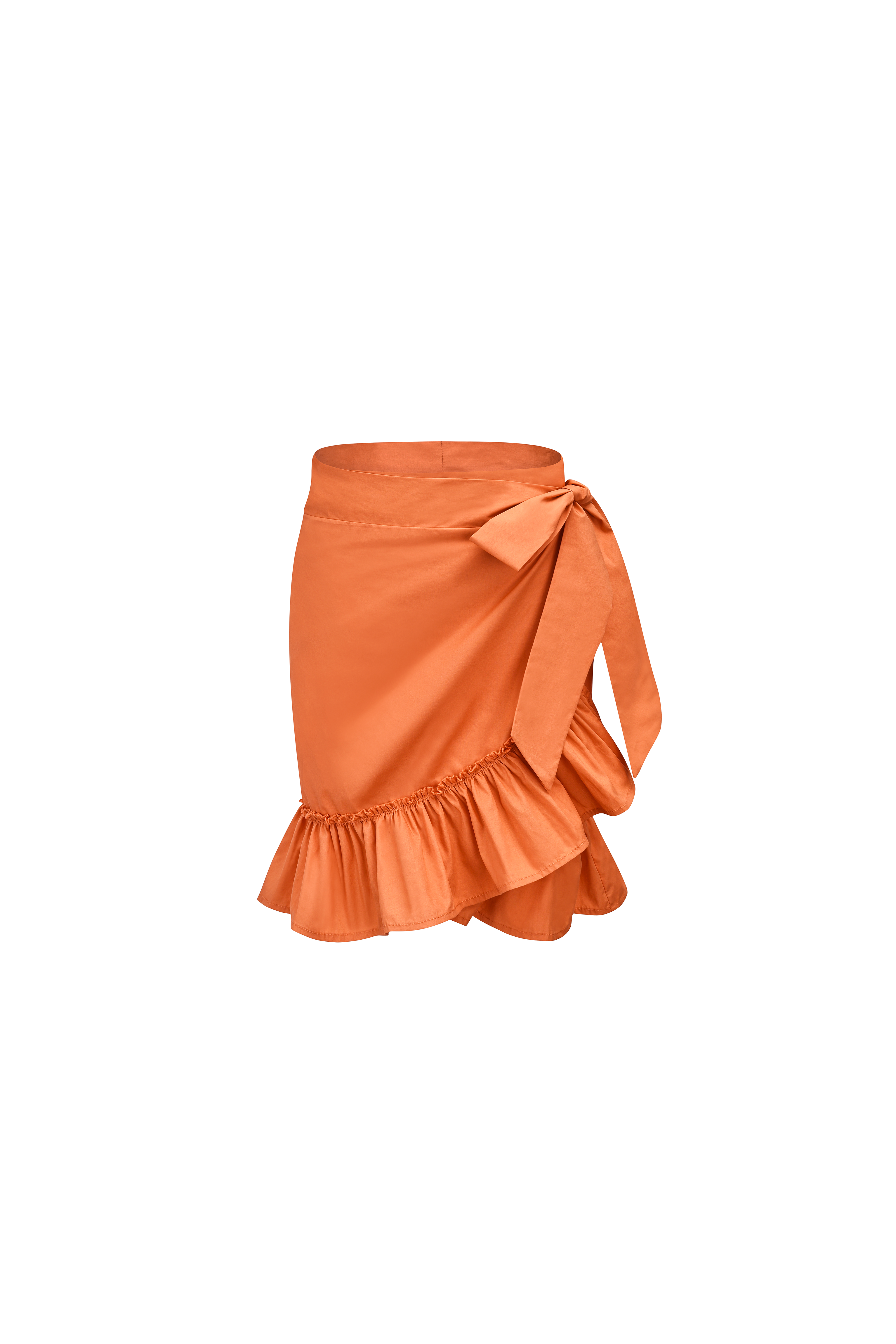 Stevie Orange Wrap Skirt