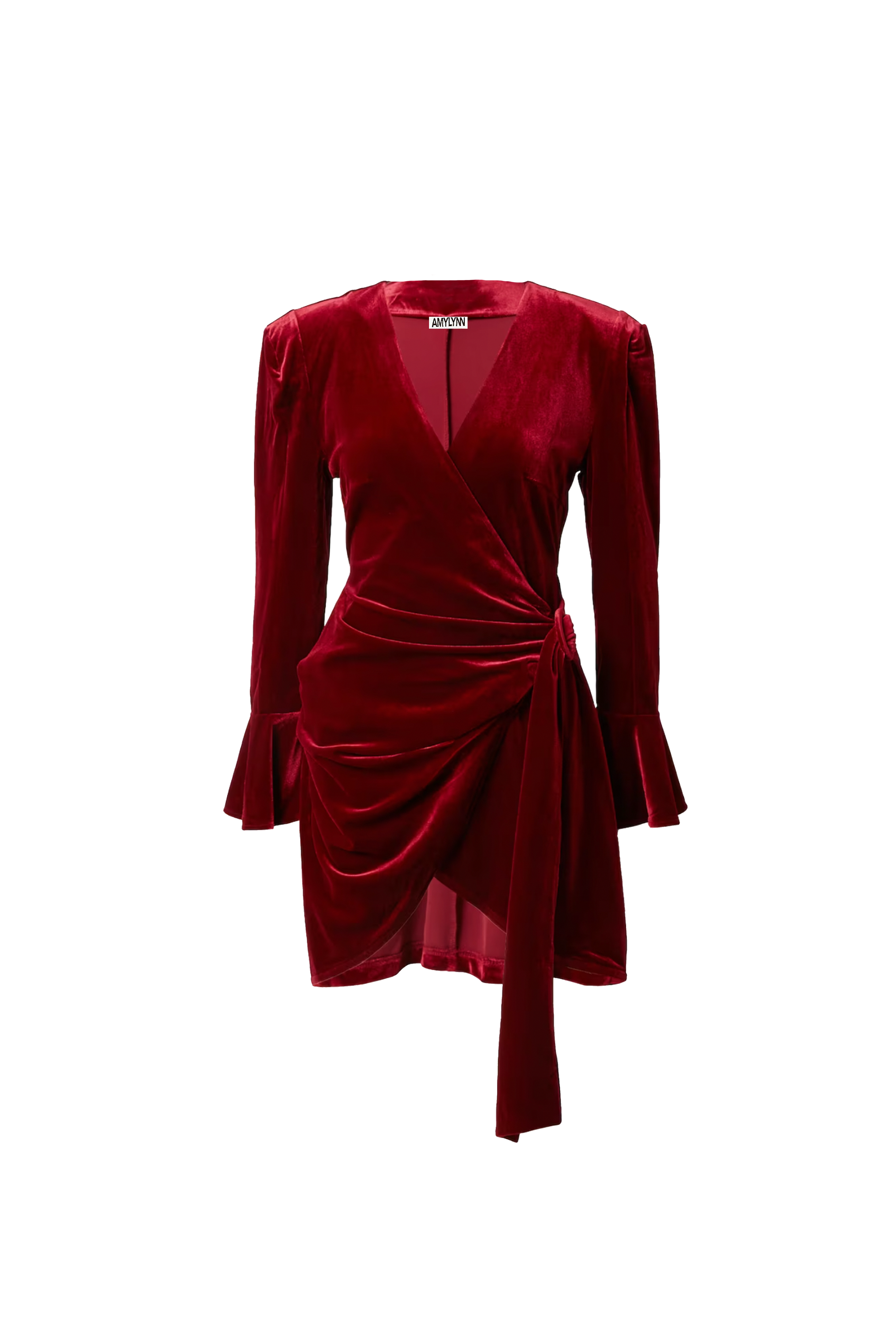 Kendall Burgundy Velvet Wrap Dress