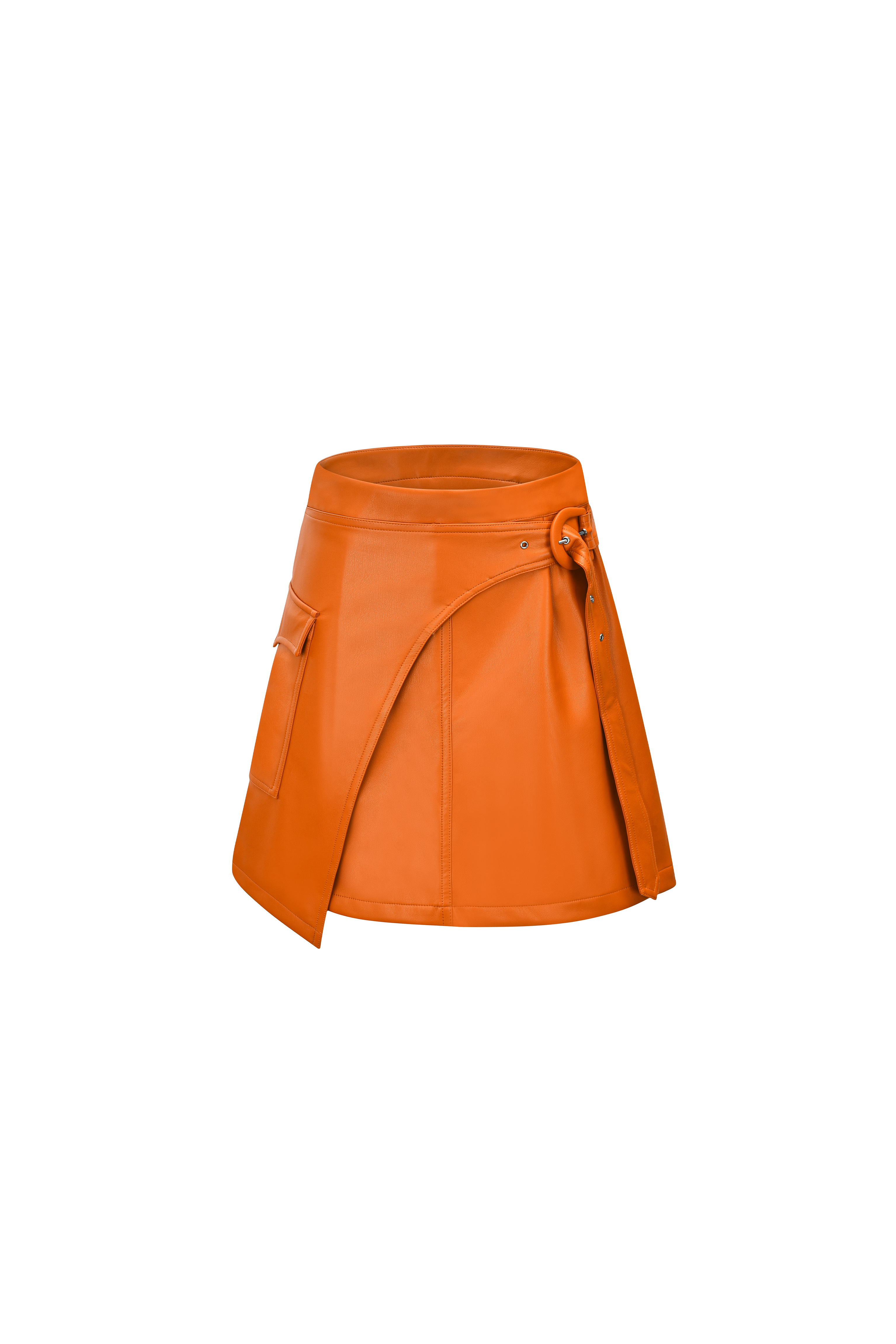 Jasper Tan Faux Leather Skirt